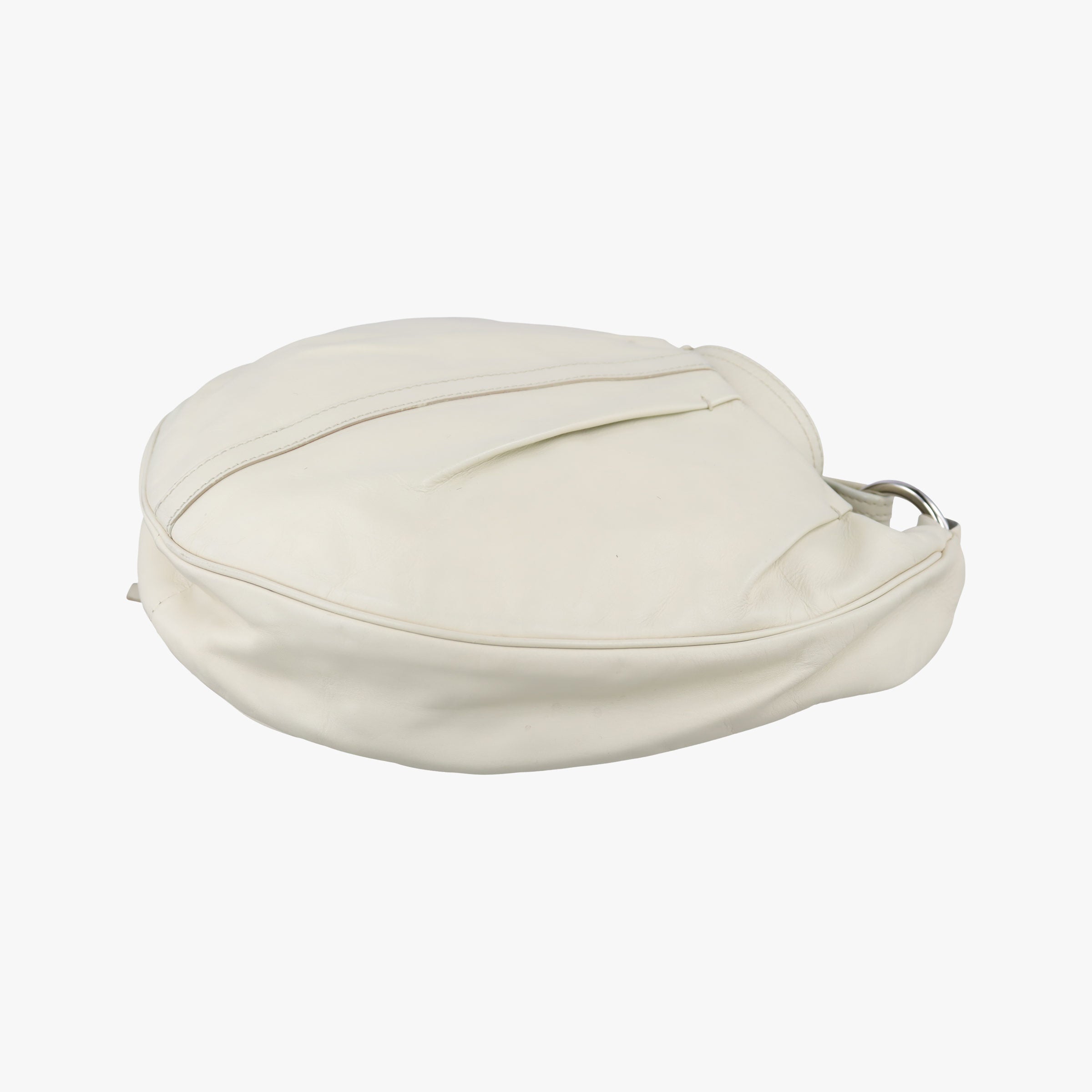 Secondhand Yves Saint Laurent Rive Gauche White Leather 120436 shoulderbag | stylenewstar