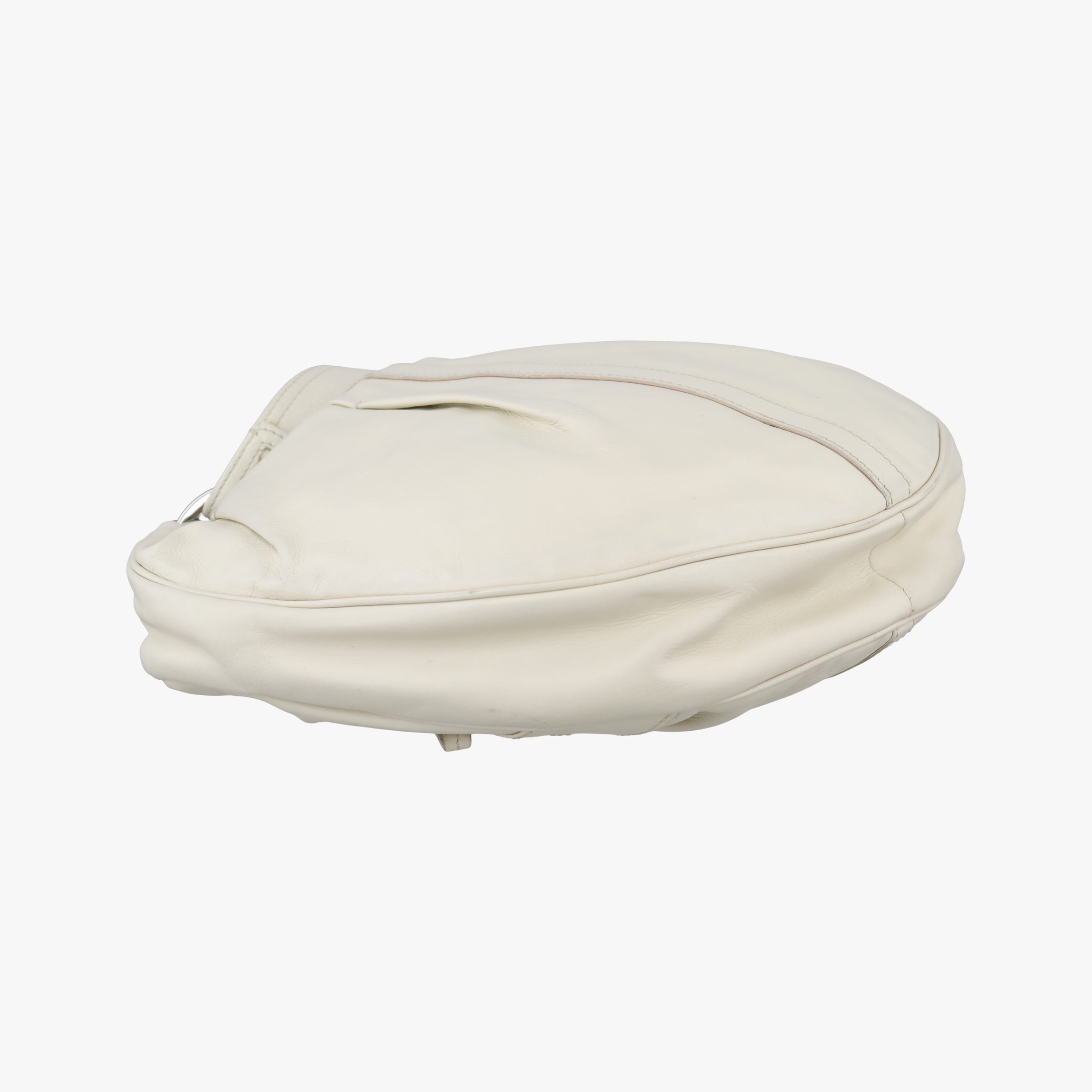 Secondhand Yves Saint Laurent Rive Gauche White Leather 120436 shoulderbag | stylenewstar