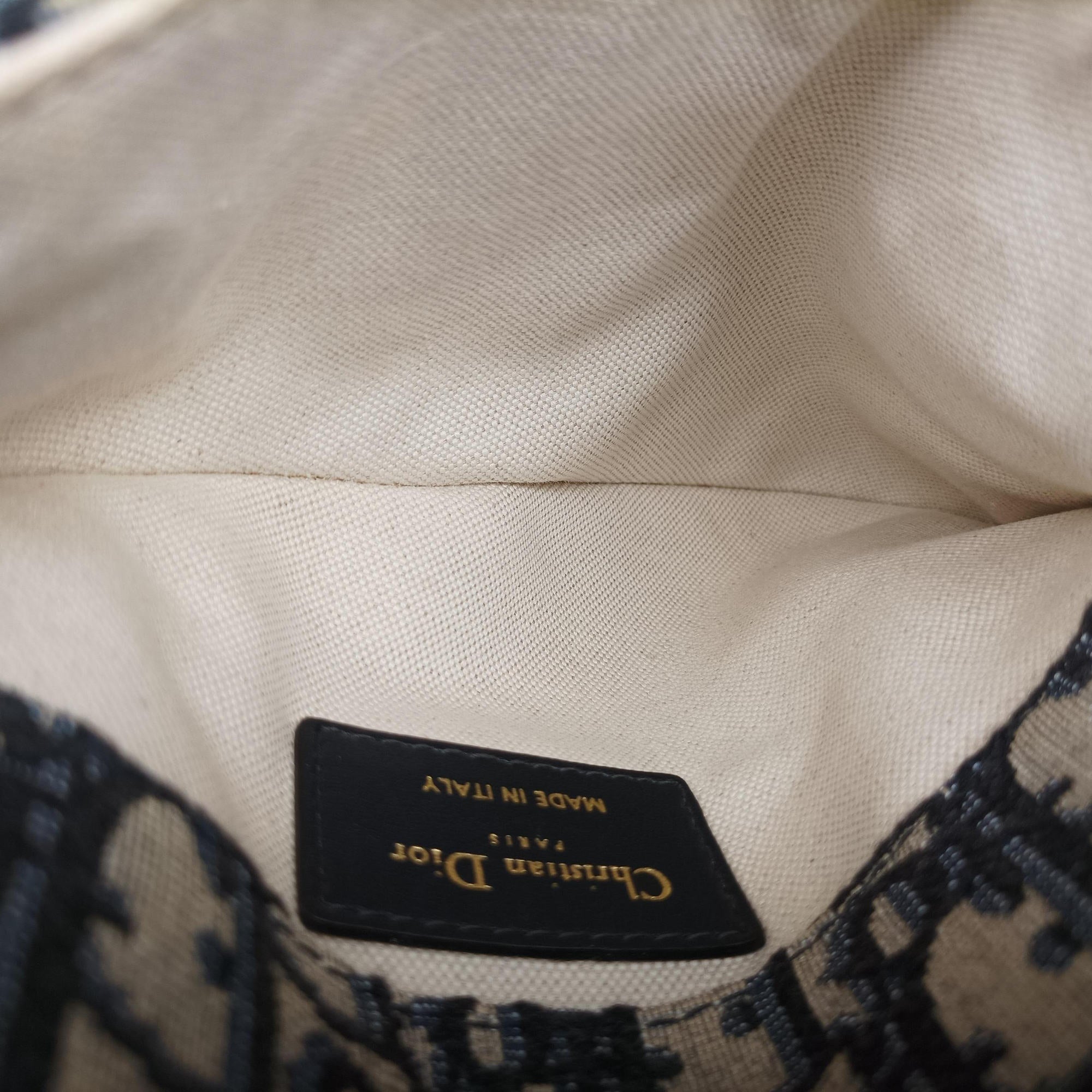 Pre-owned Christian Dior Saddle Navy×Gray Jacquard×Leather  bum bag/waist bag | stylenewstar