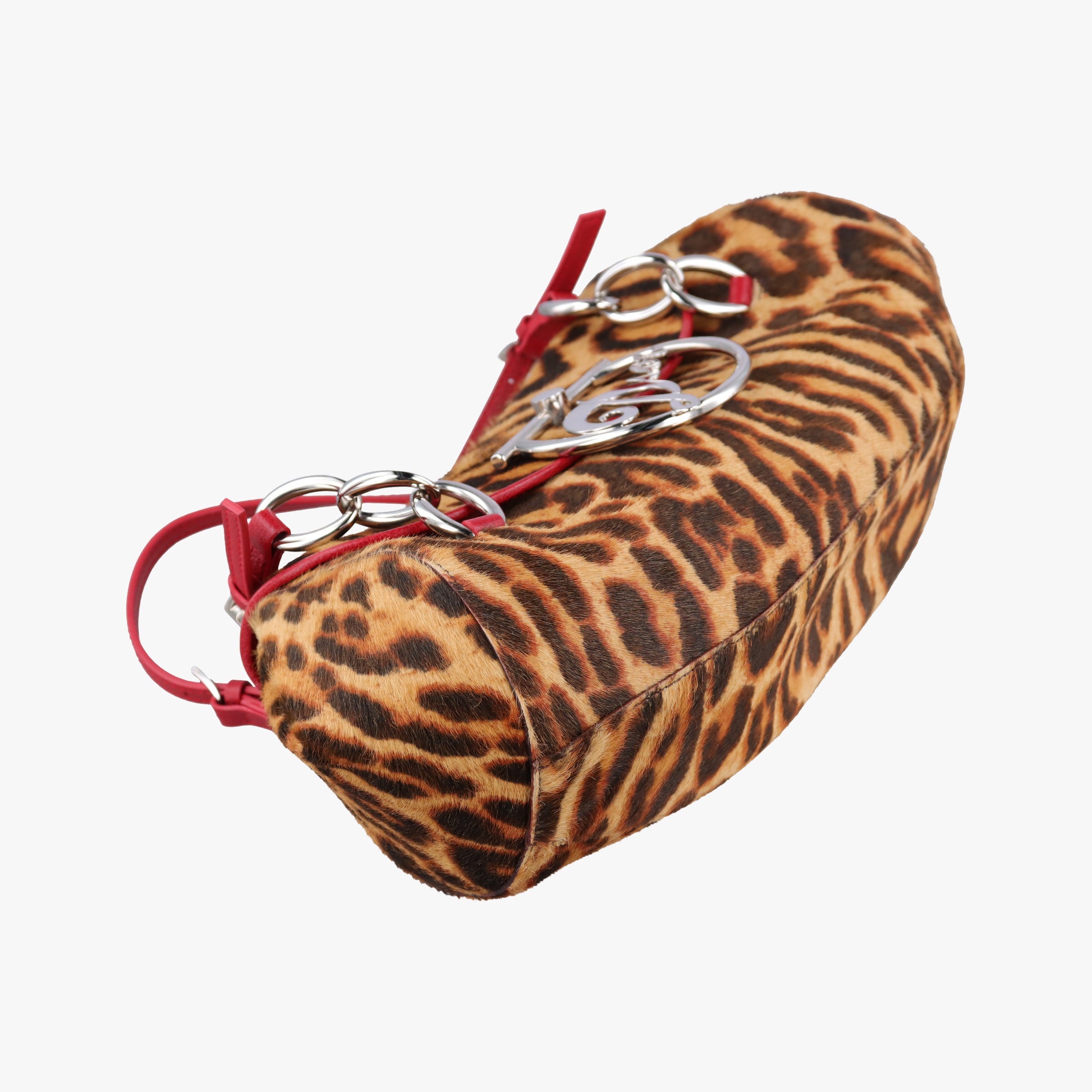 Pre-owned Christian Dior Diva Leopard Brown×Multicolour ponyhair　  handbag | stylenewstar