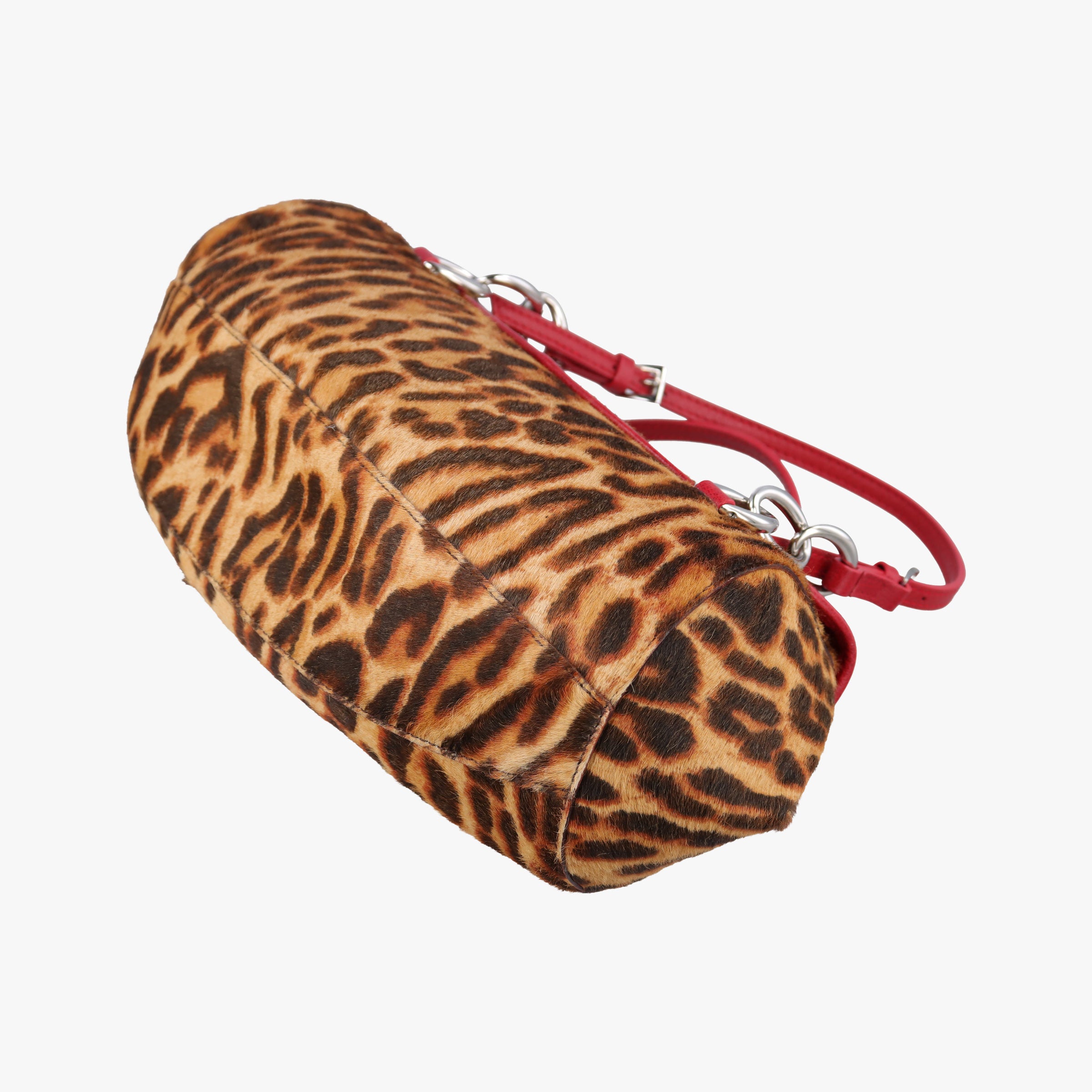 Pre-owned Christian Dior Diva Leopard Brown×Multicolour ponyhair　  handbag | stylenewstar