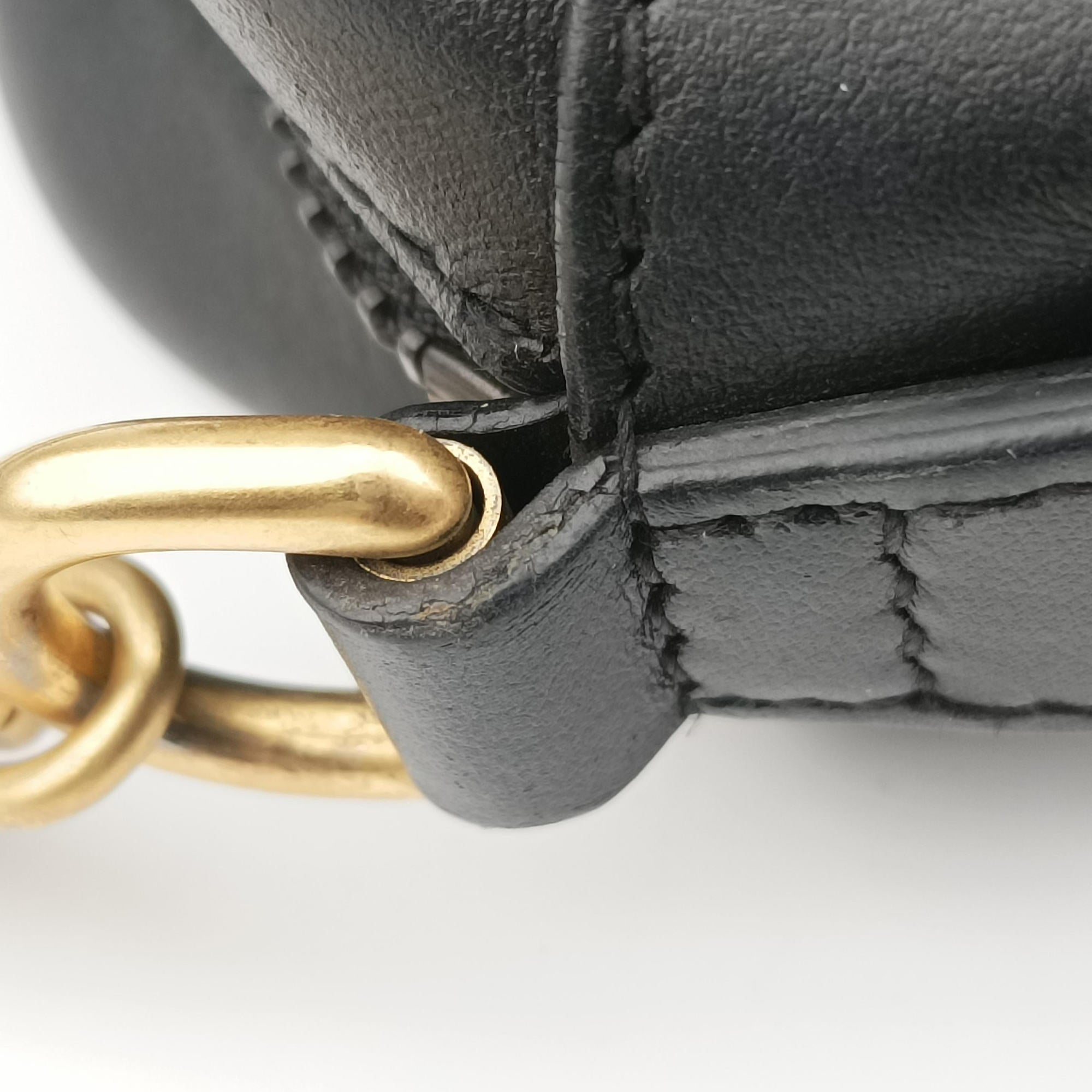Pre-owned Gucci GG Marmont Black Leather 448065 shoulderbag | stylenewstar
