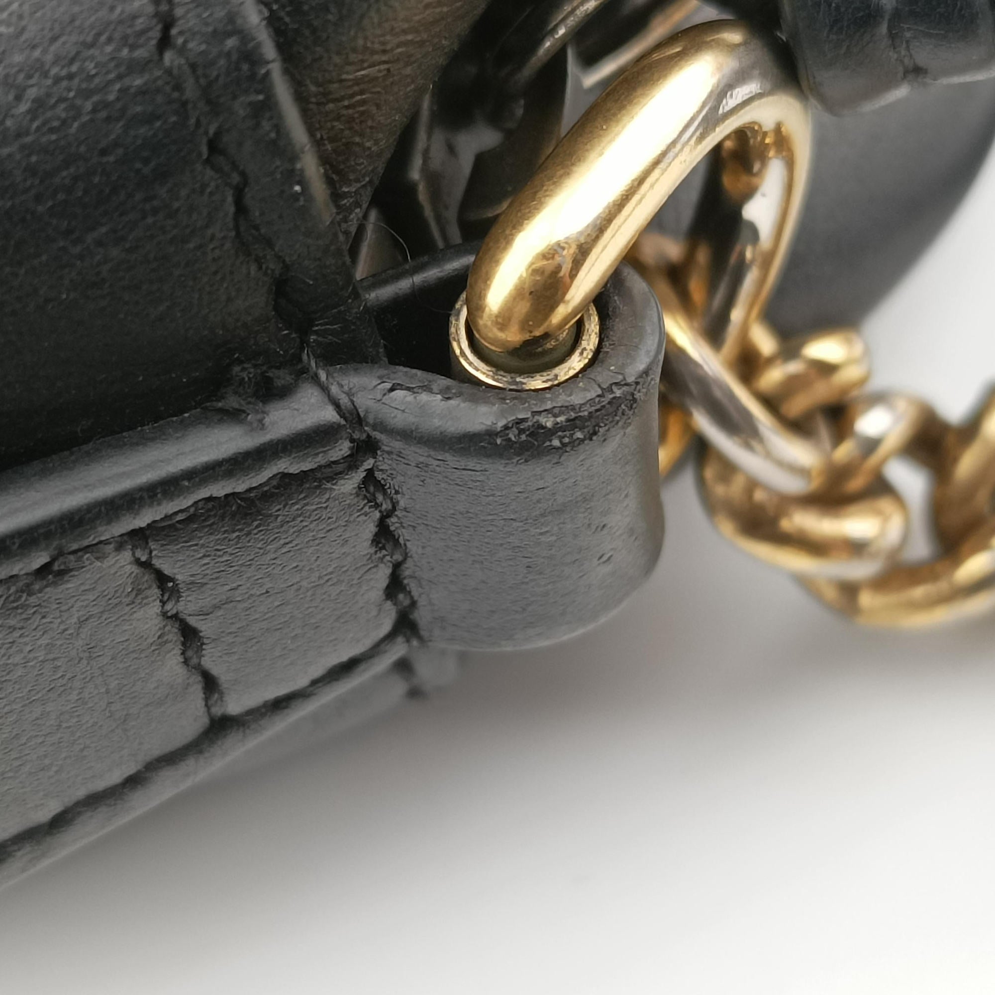 Pre-owned Gucci GG Marmont Black Leather 448065 shoulderbag | stylenewstar
