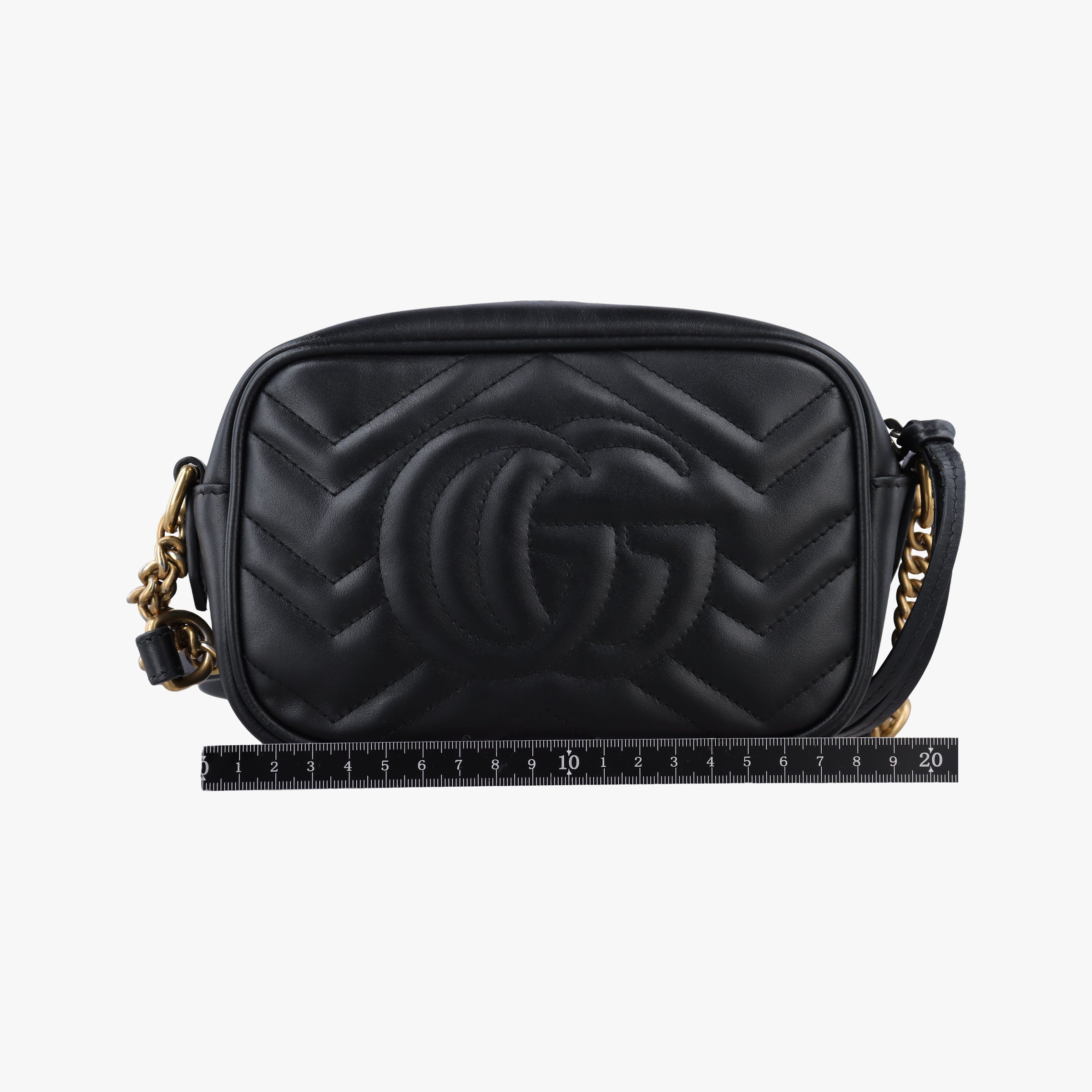 Pre-owned Gucci GG Marmont Black Leather 448065 shoulderbag | stylenewstar