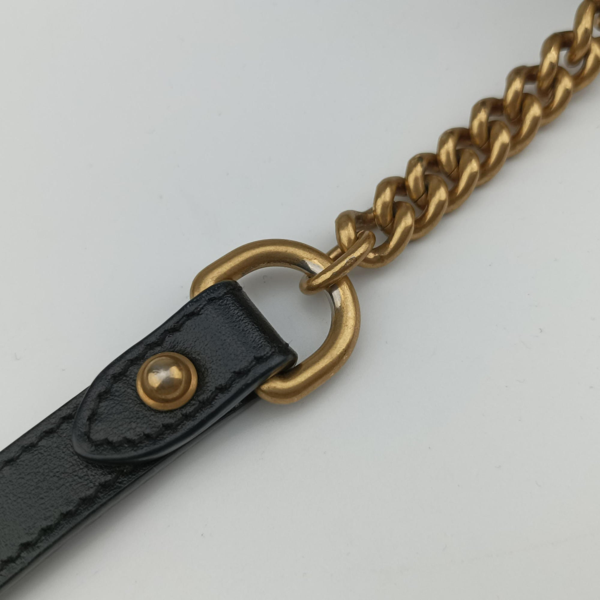 Pre-owned Gucci GG Marmont Black Leather 448065 shoulderbag | stylenewstar
