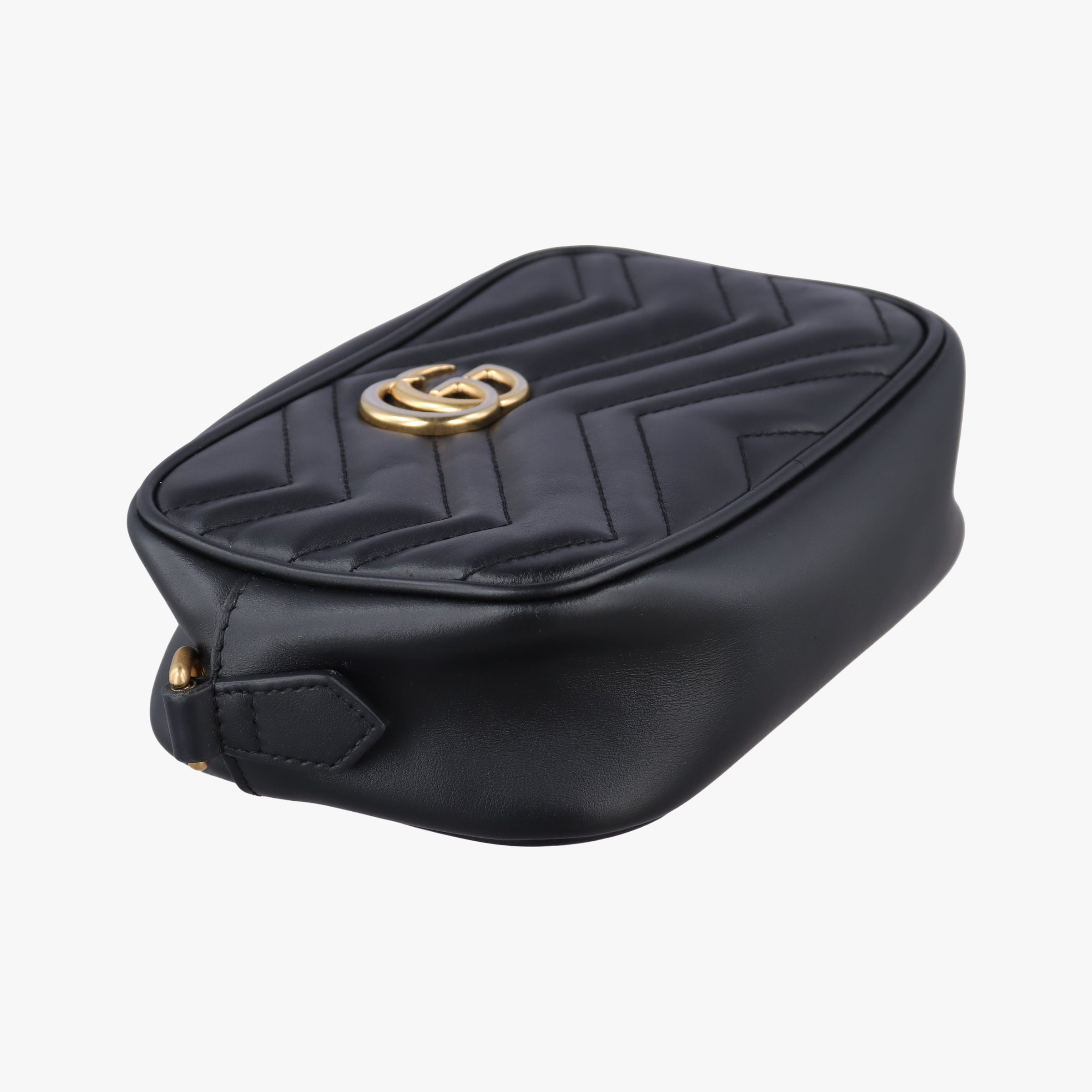 Pre-owned Gucci GG Marmont Black Leather 448065 shoulderbag | stylenewstar