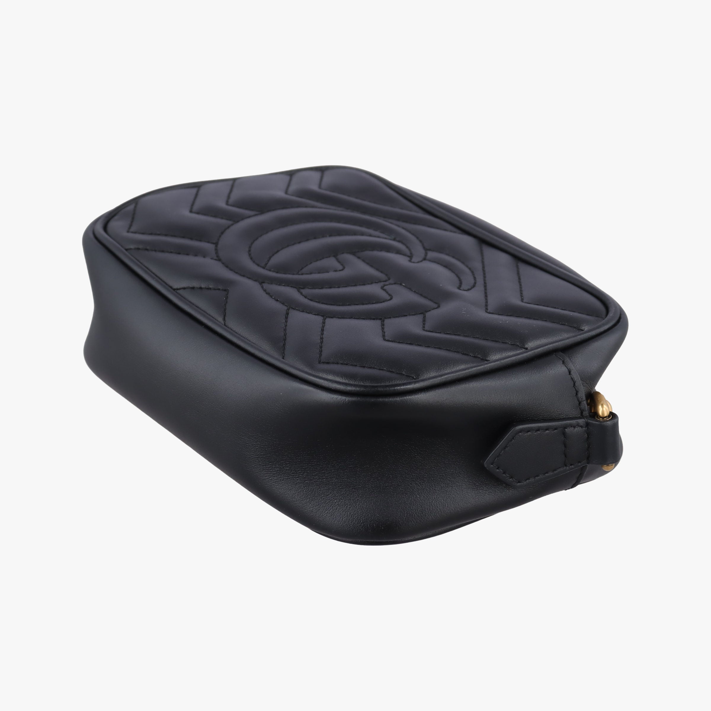 Pre-owned Gucci GG Marmont Black Leather 448065 shoulderbag | stylenewstar