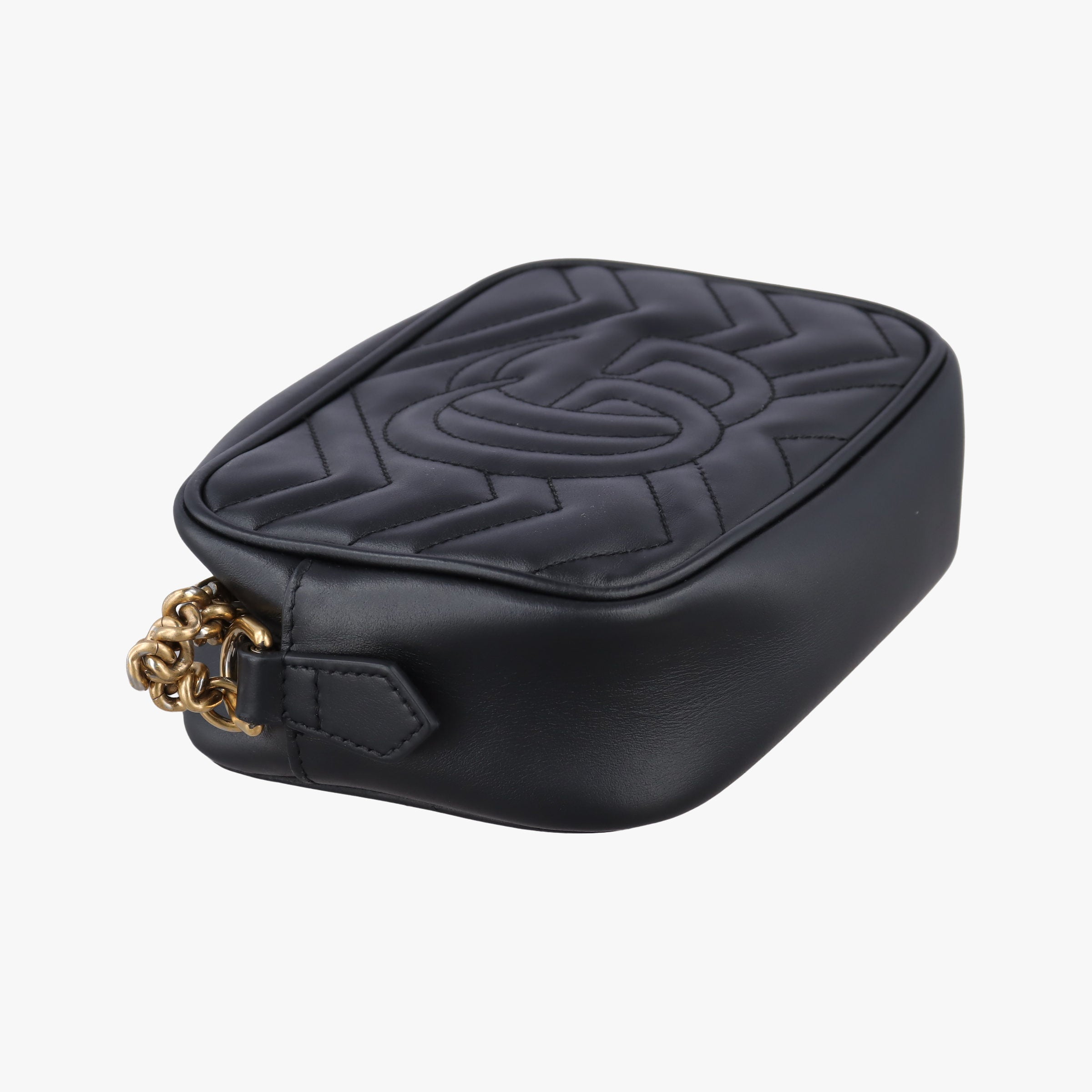 Pre-owned Gucci GG Marmont Black Leather 448065 shoulderbag | stylenewstar