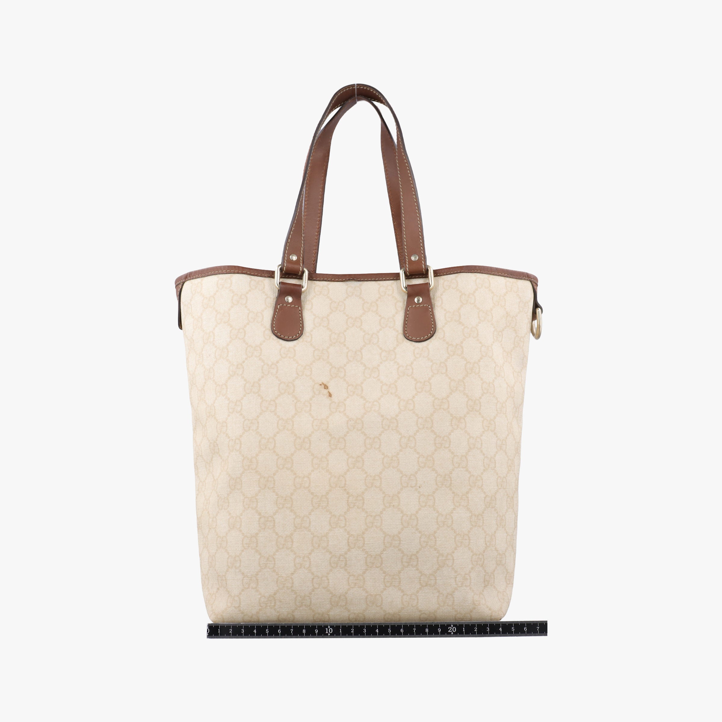 Pre-owned Gucci GG Supreme Tote Beige×Brown PVC coated canvas×Leather 189896 handbag | stylenewstar