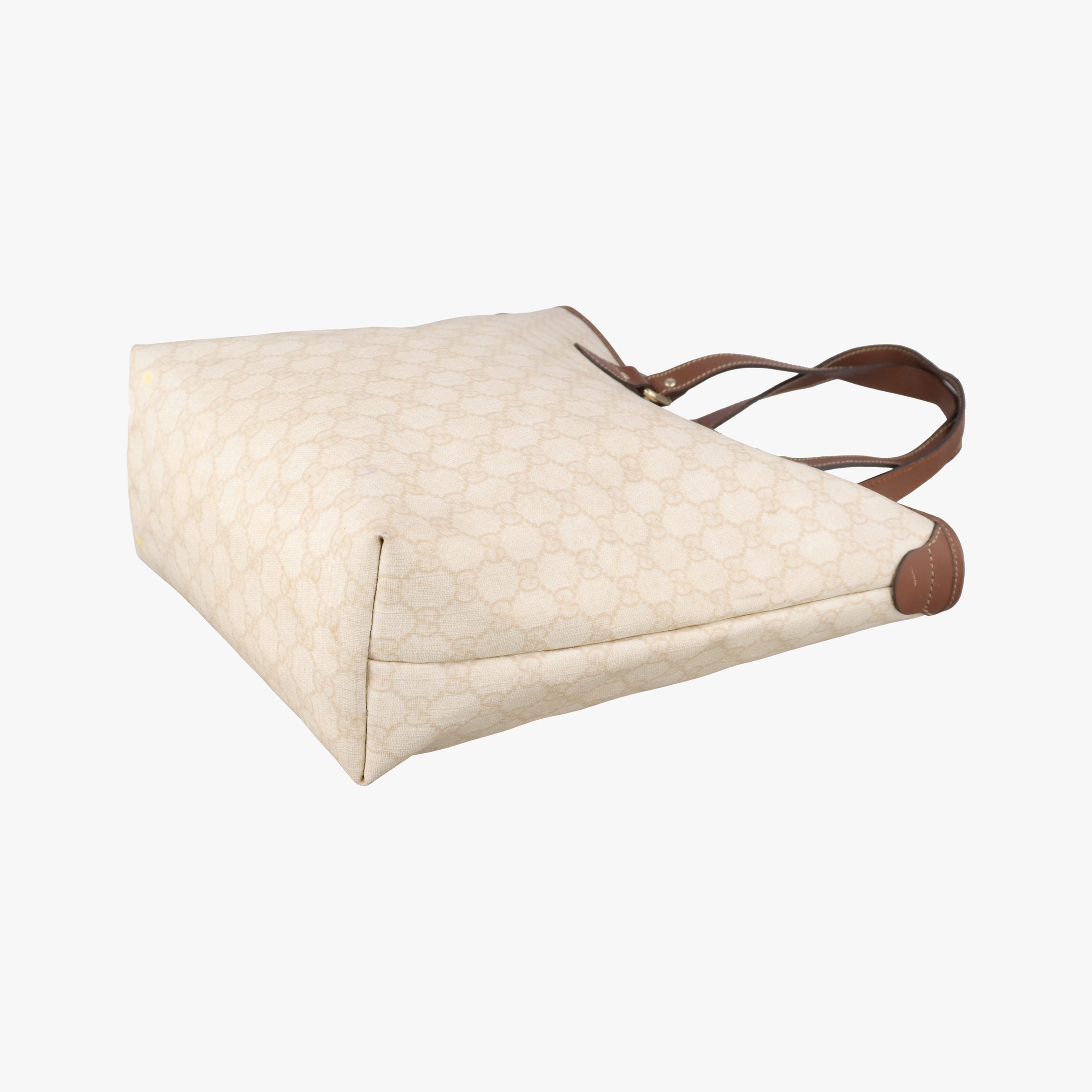 Pre-owned Gucci GG Supreme Tote Beige×Brown PVC coated canvas×Leather 189896 handbag | stylenewstar