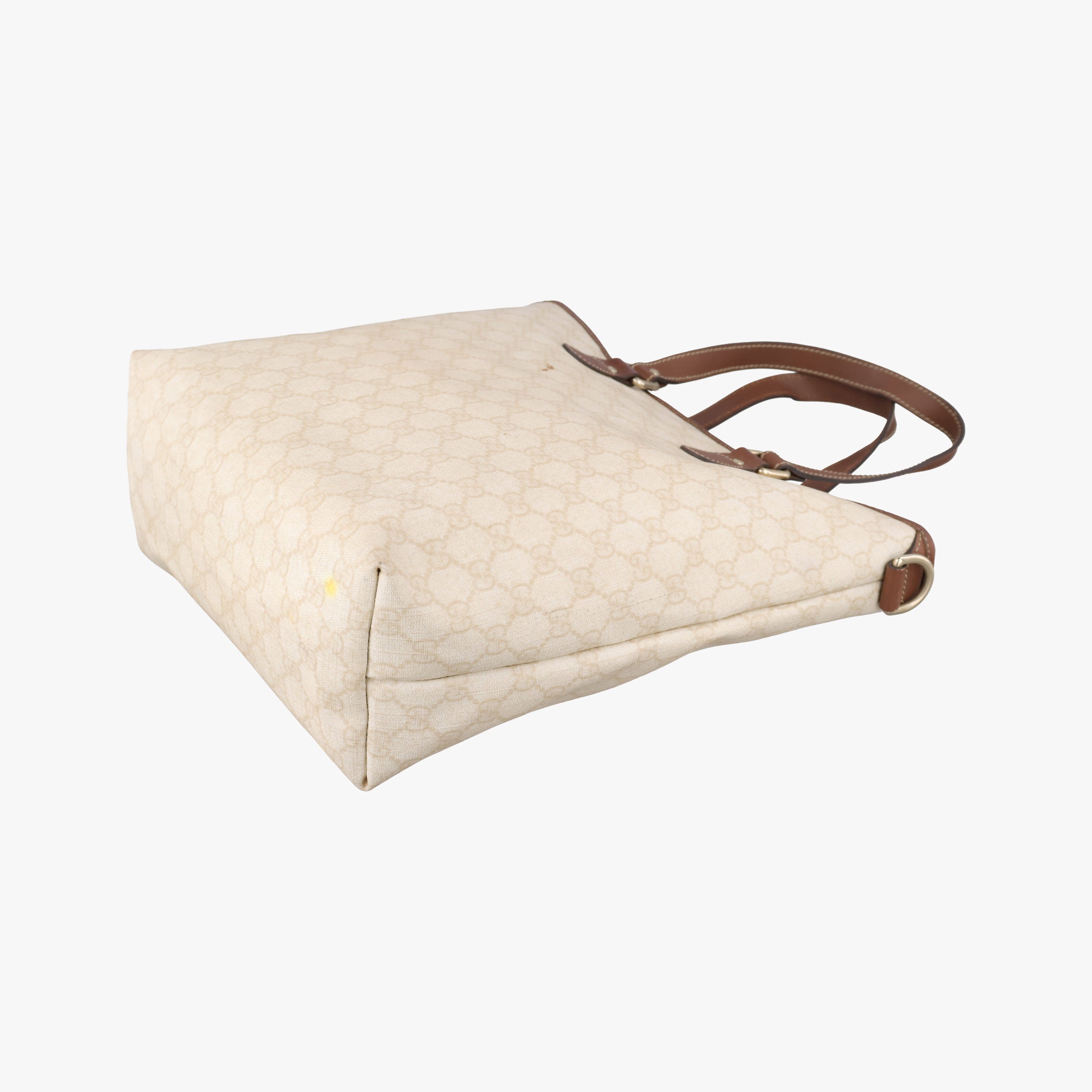 Pre-owned Gucci GG Supreme Tote Beige×Brown PVC coated canvas×Leather 189896 handbag | stylenewstar