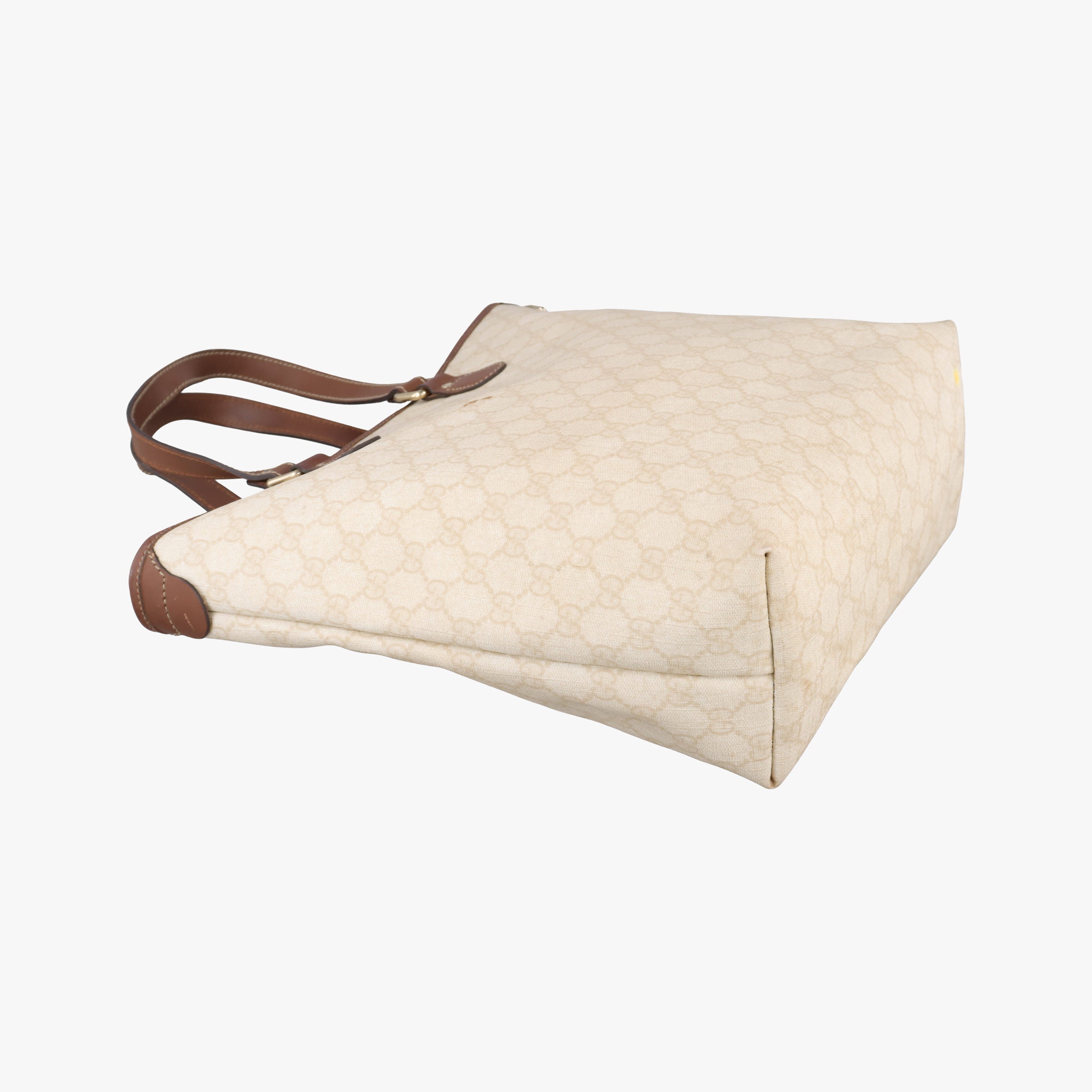 Pre-owned Gucci GG Supreme Tote Beige×Brown PVC coated canvas×Leather 189896 handbag | stylenewstar