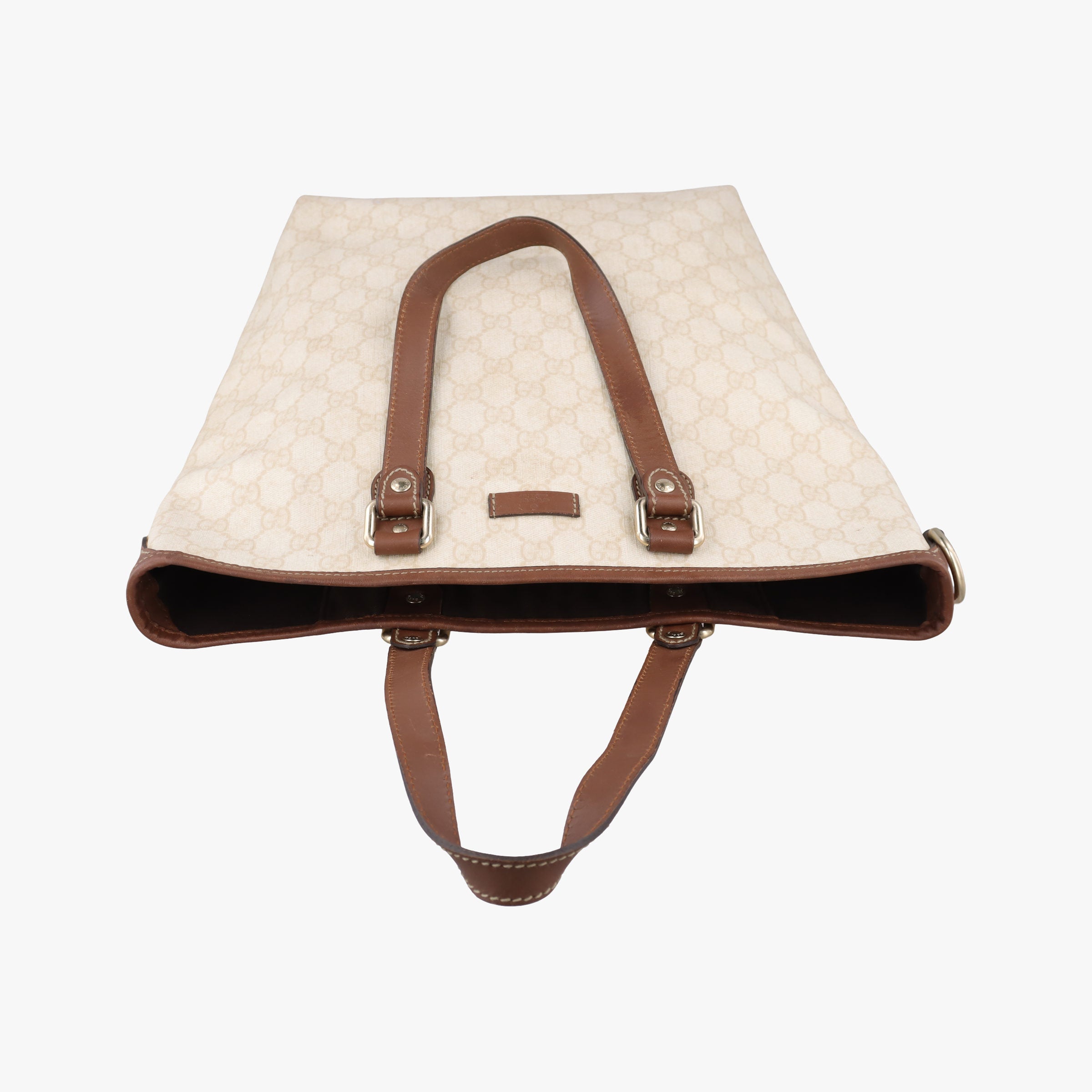 Pre-owned Gucci GG Supreme Tote Beige×Brown PVC coated canvas×Leather 189896 handbag | stylenewstar
