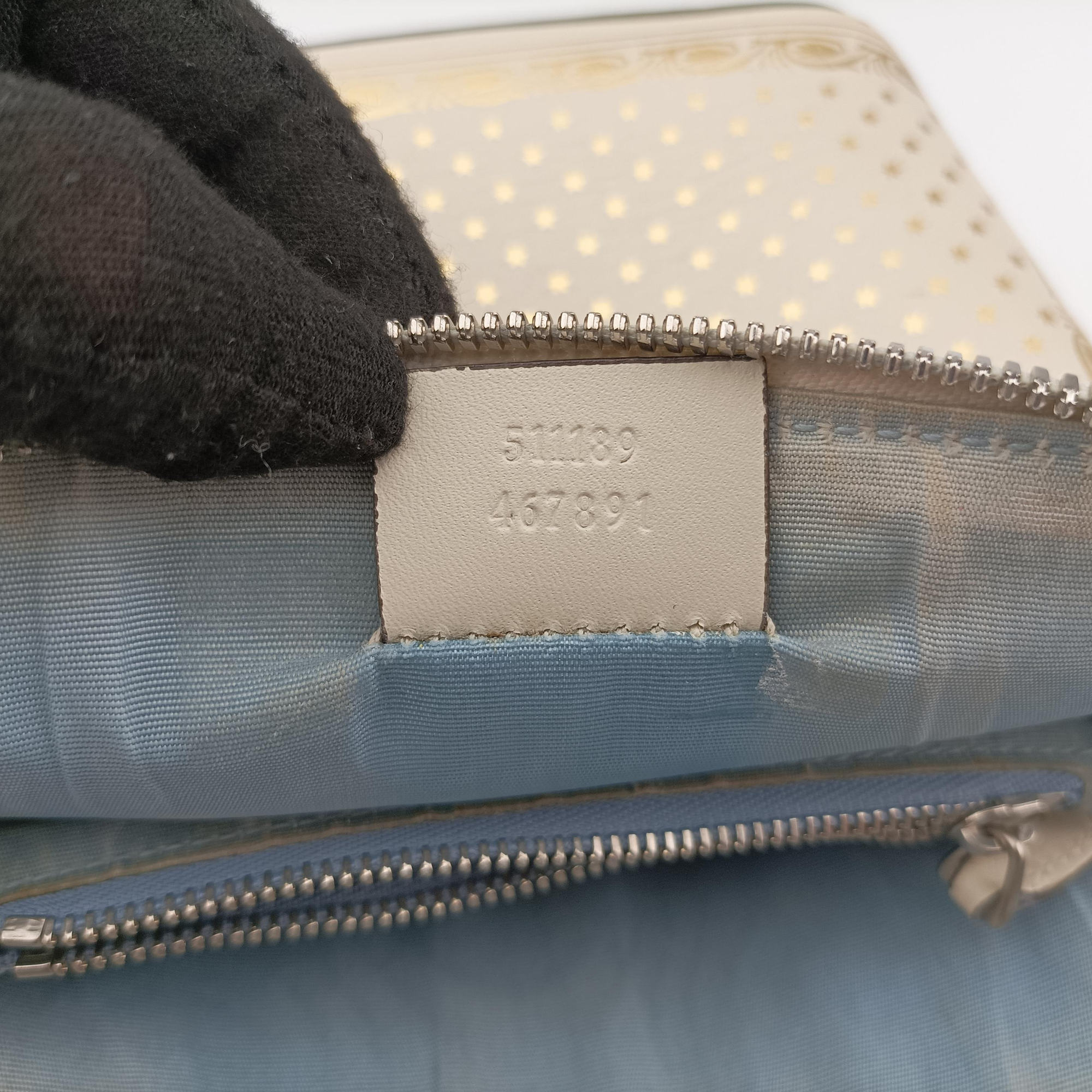 Pre-owned Gucci SEGA collaboration GUCCY print White Leather 511189 shoulderbag | stylenewstar
