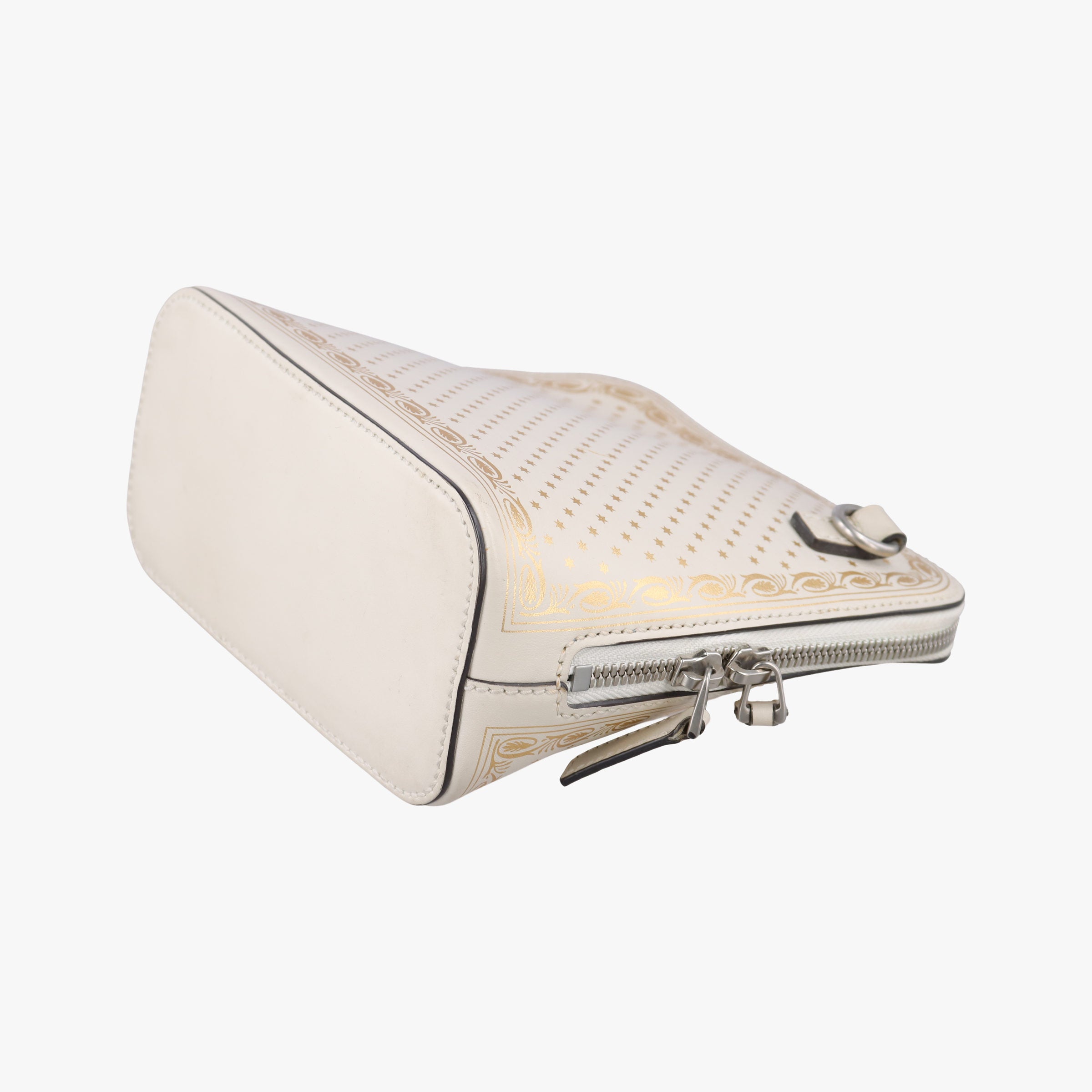 Pre-owned Gucci SEGA collaboration GUCCY print White Leather 511189 shoulderbag | stylenewstar