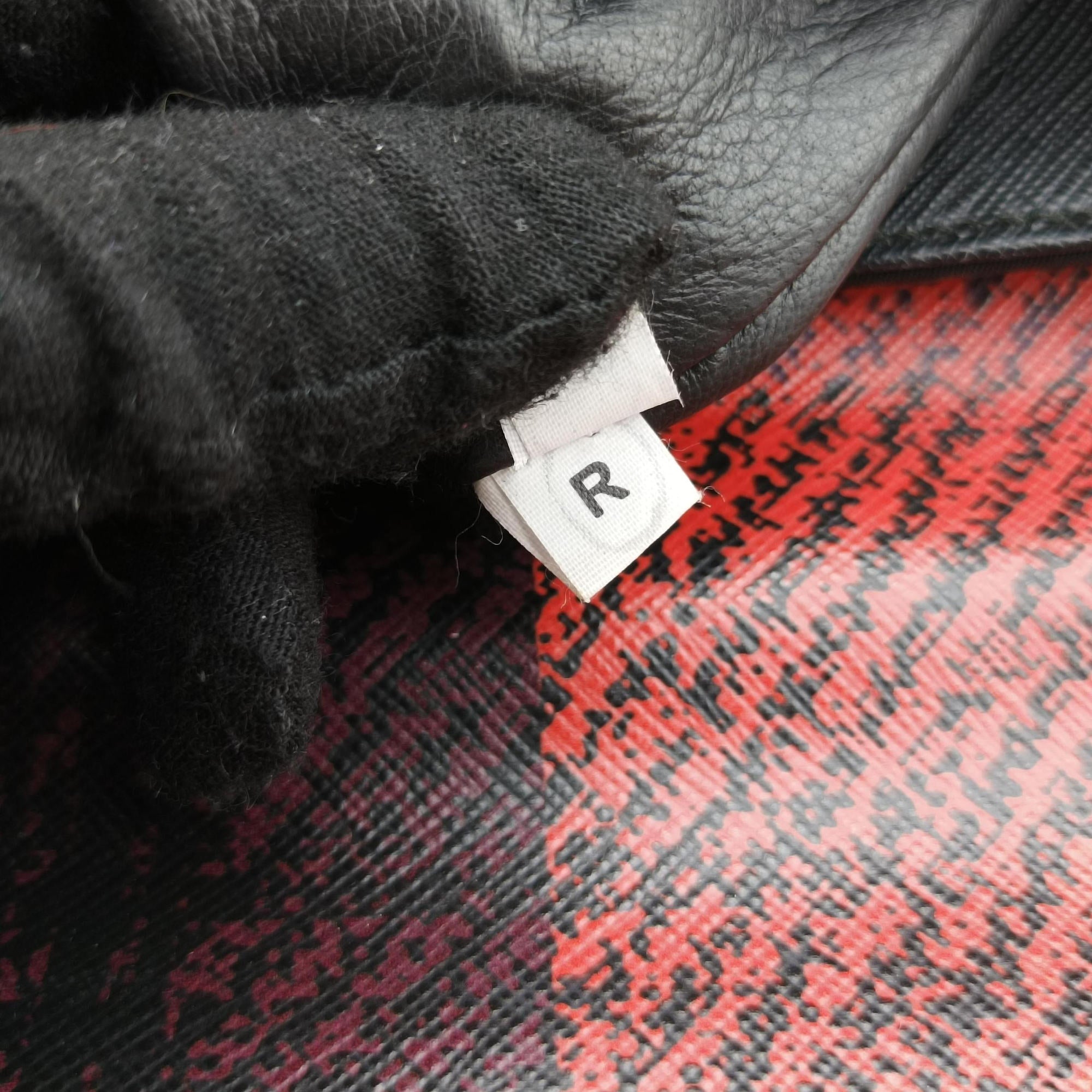 Pre-owned Prada Plaid Tartan flap Black x Red x Multicolor Leather x Nylon  handbag | stylenewstar