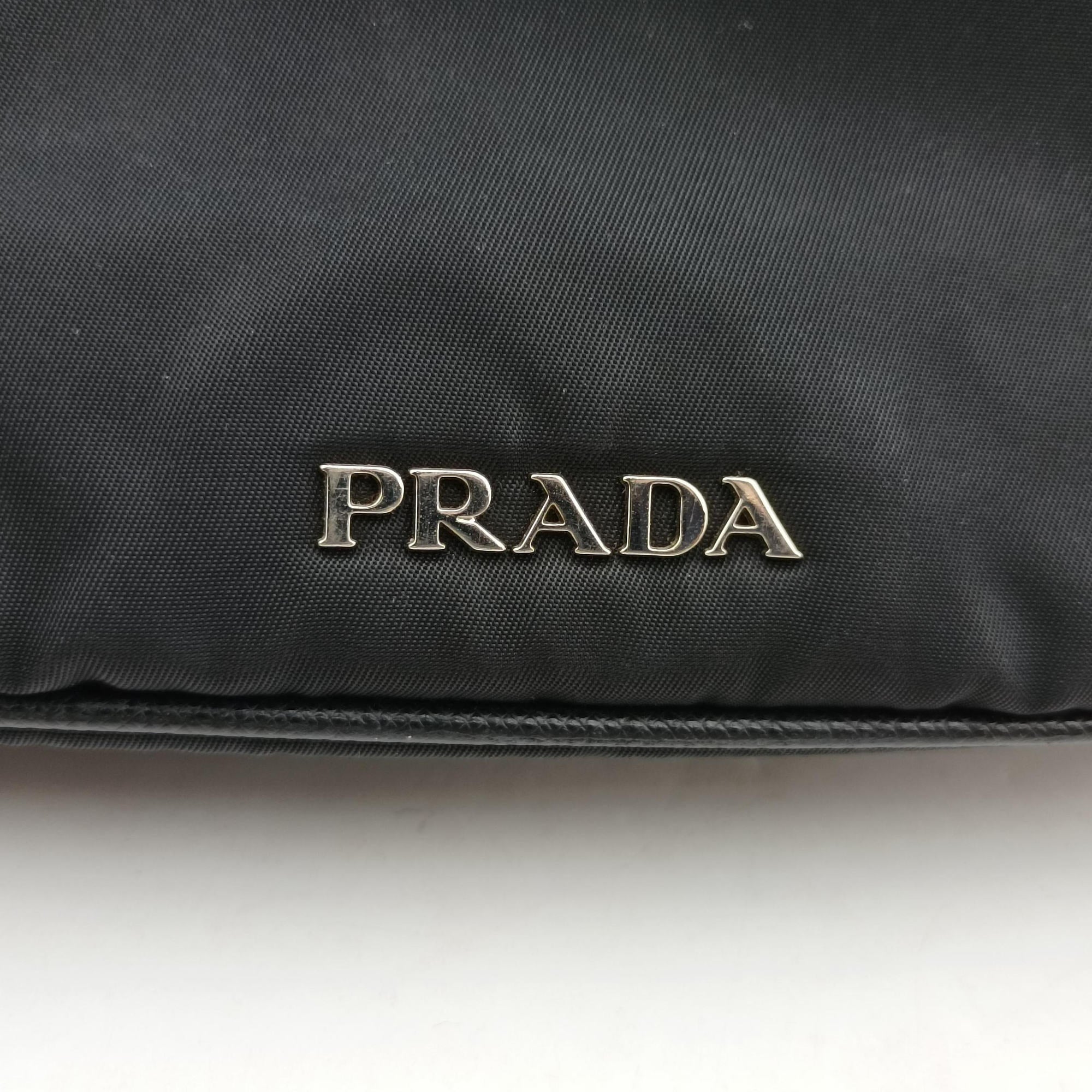 Pre-owned Prada Plaid Tartan flap Black x Red x Multicolor Leather x Nylon  handbag | stylenewstar
