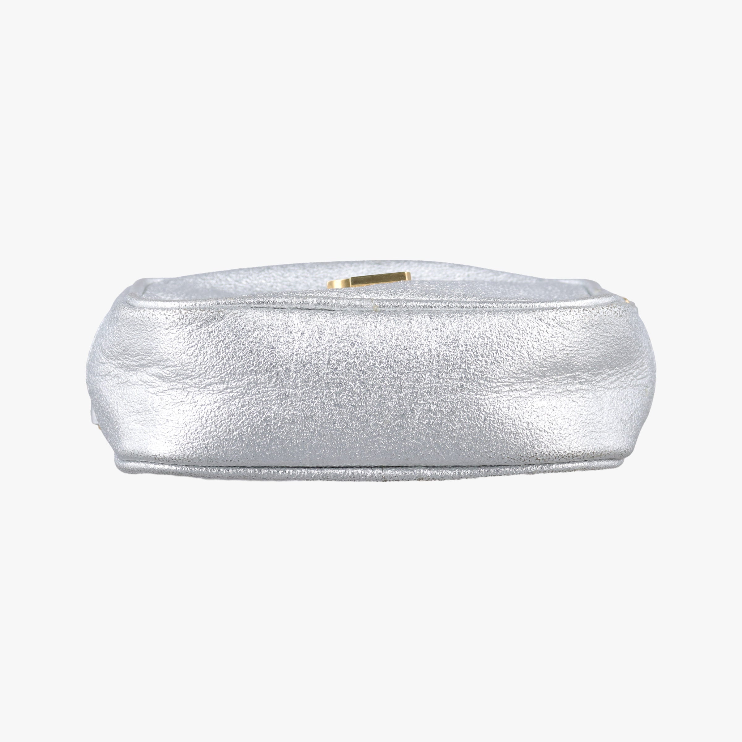 Pre-owned Yves Saint Laurent Monogram Blogger Silver Leather 425317 shoulderbag | stylenewstar
