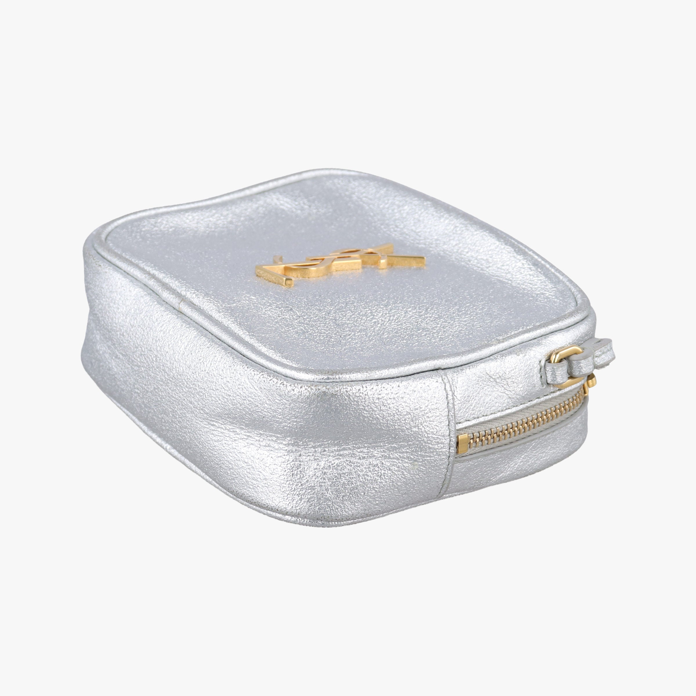 Pre-owned Yves Saint Laurent Monogram Blogger Silver Leather 425317 shoulderbag | stylenewstar