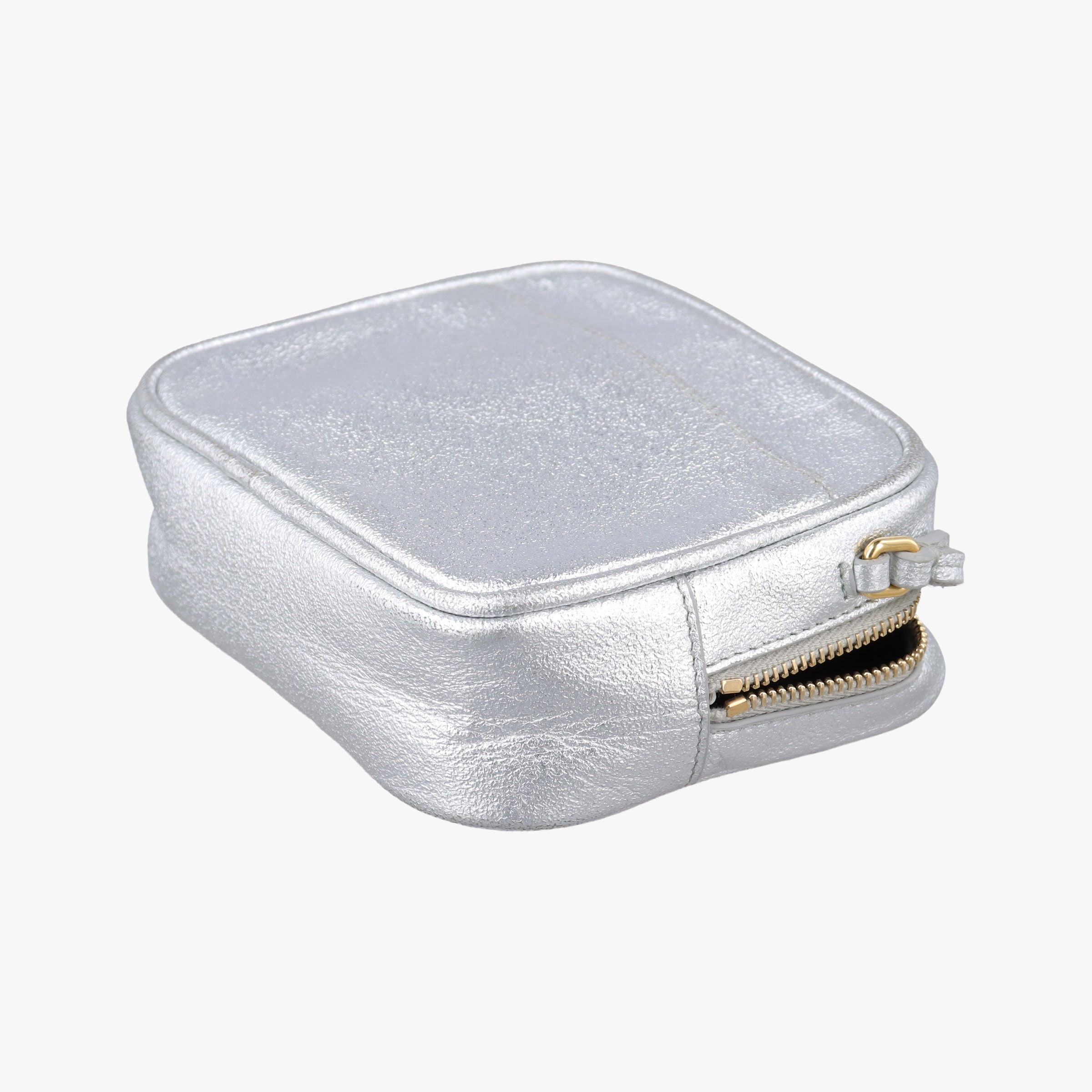 Pre-owned Yves Saint Laurent Monogram Blogger Silver Leather 425317 shoulderbag | stylenewstar