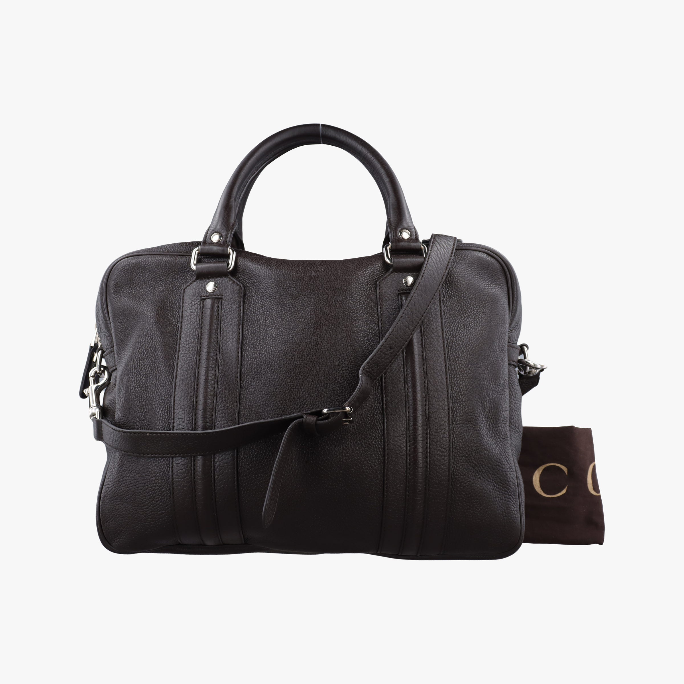 Vintage Gucci Briefcase business Brown leather 231850 shoulderbag | stylenewstar