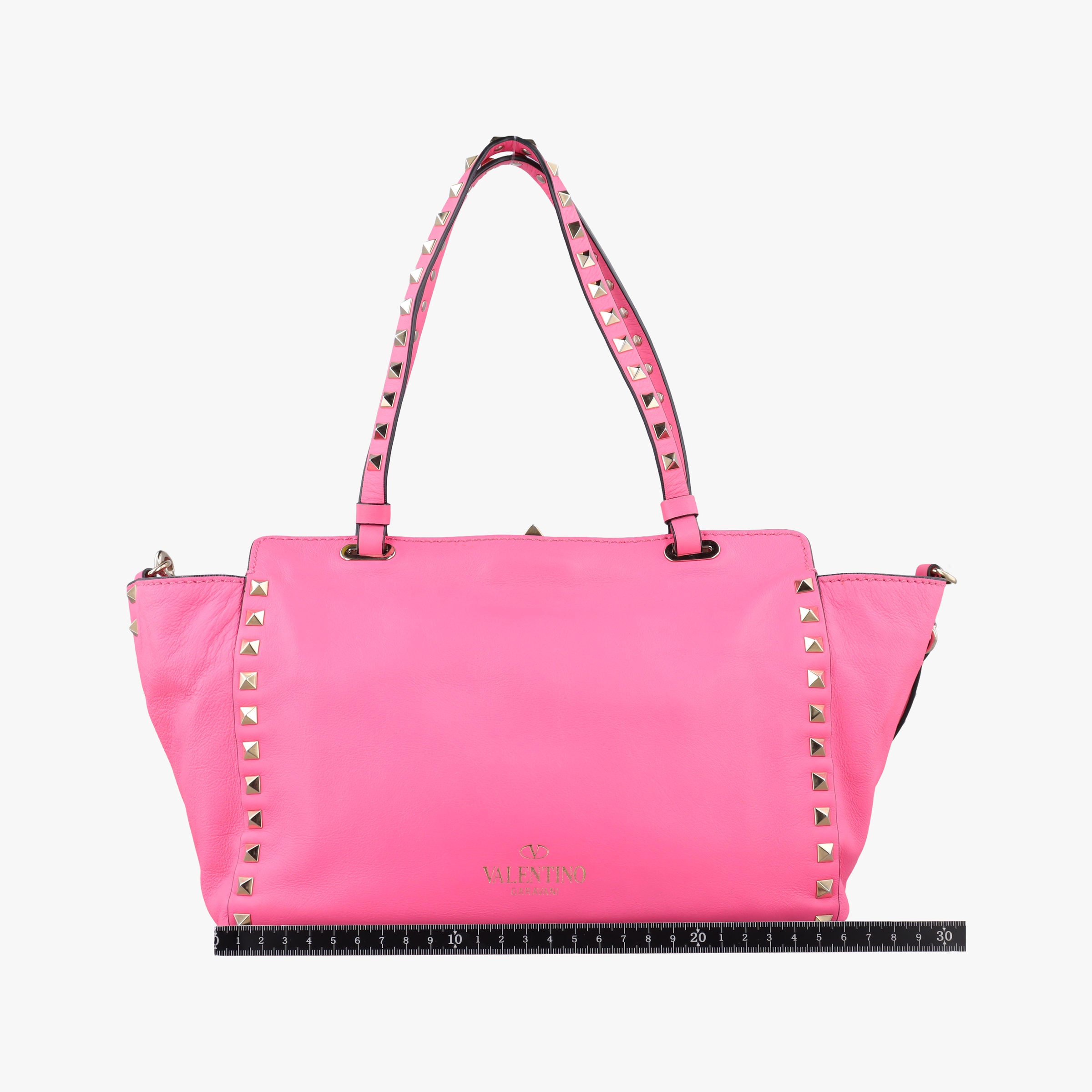Pre-owned Valentino Rockstud Pink Leather  shoulderbag | stylenewstar