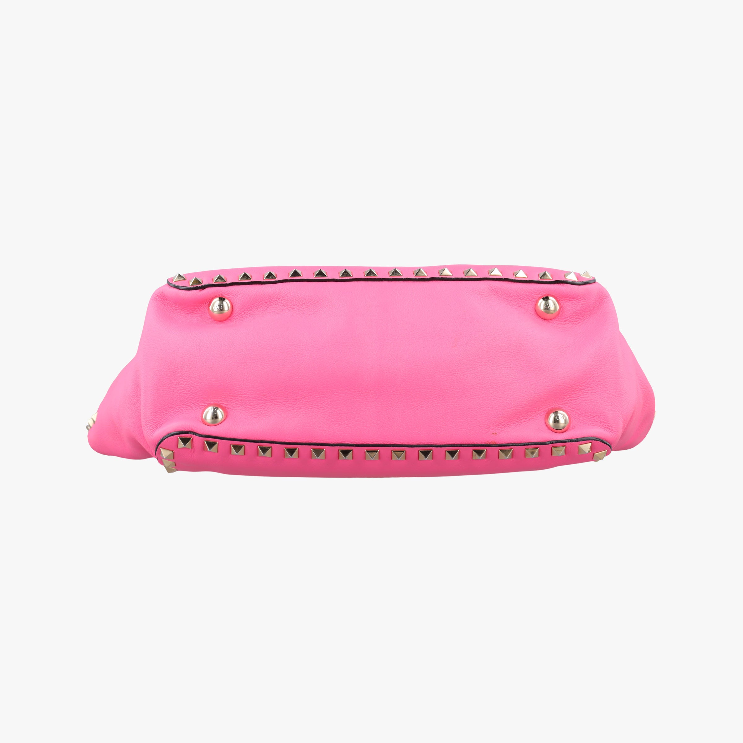 Pre-owned Valentino Rockstud Pink Leather  shoulderbag | stylenewstar