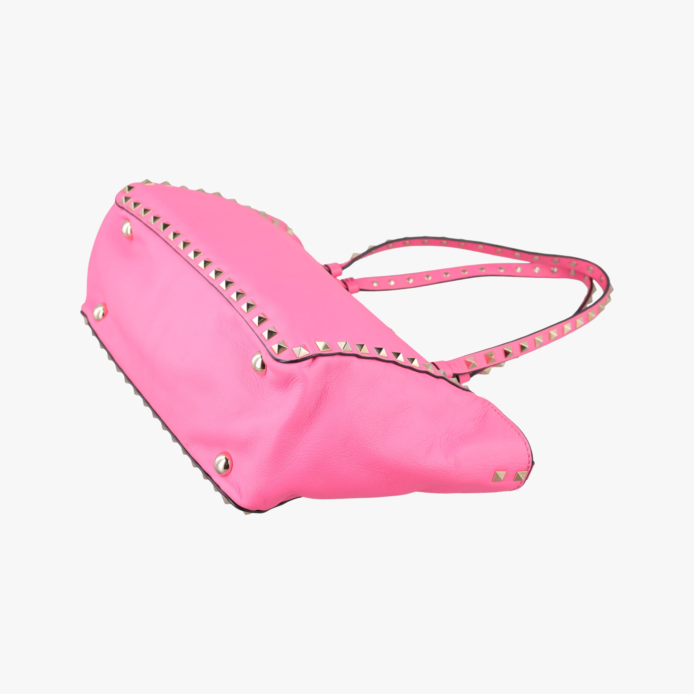 Pre-owned Valentino Rockstud Pink Leather  shoulderbag | stylenewstar