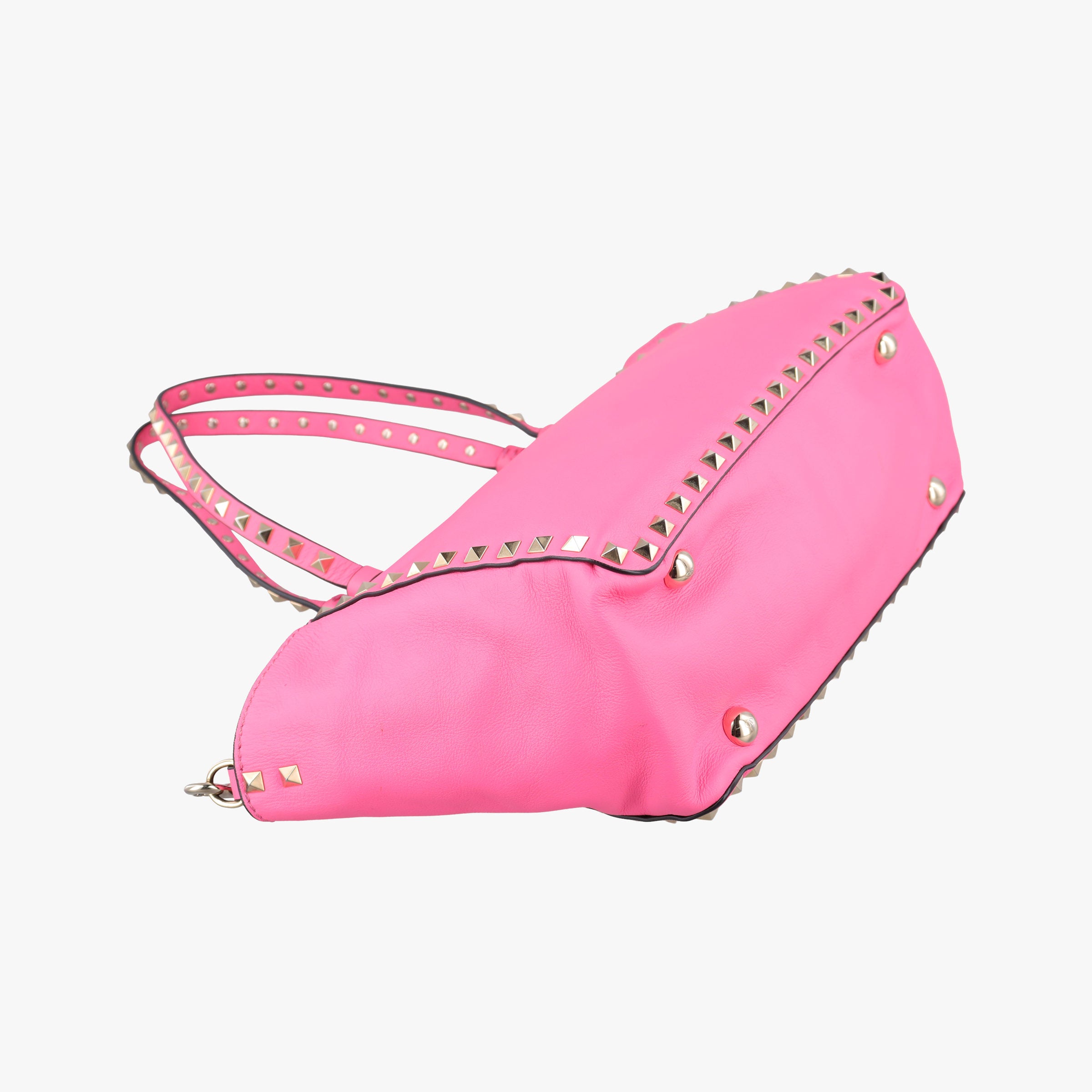 Pre-owned Valentino Rockstud Pink Leather  shoulderbag | stylenewstar