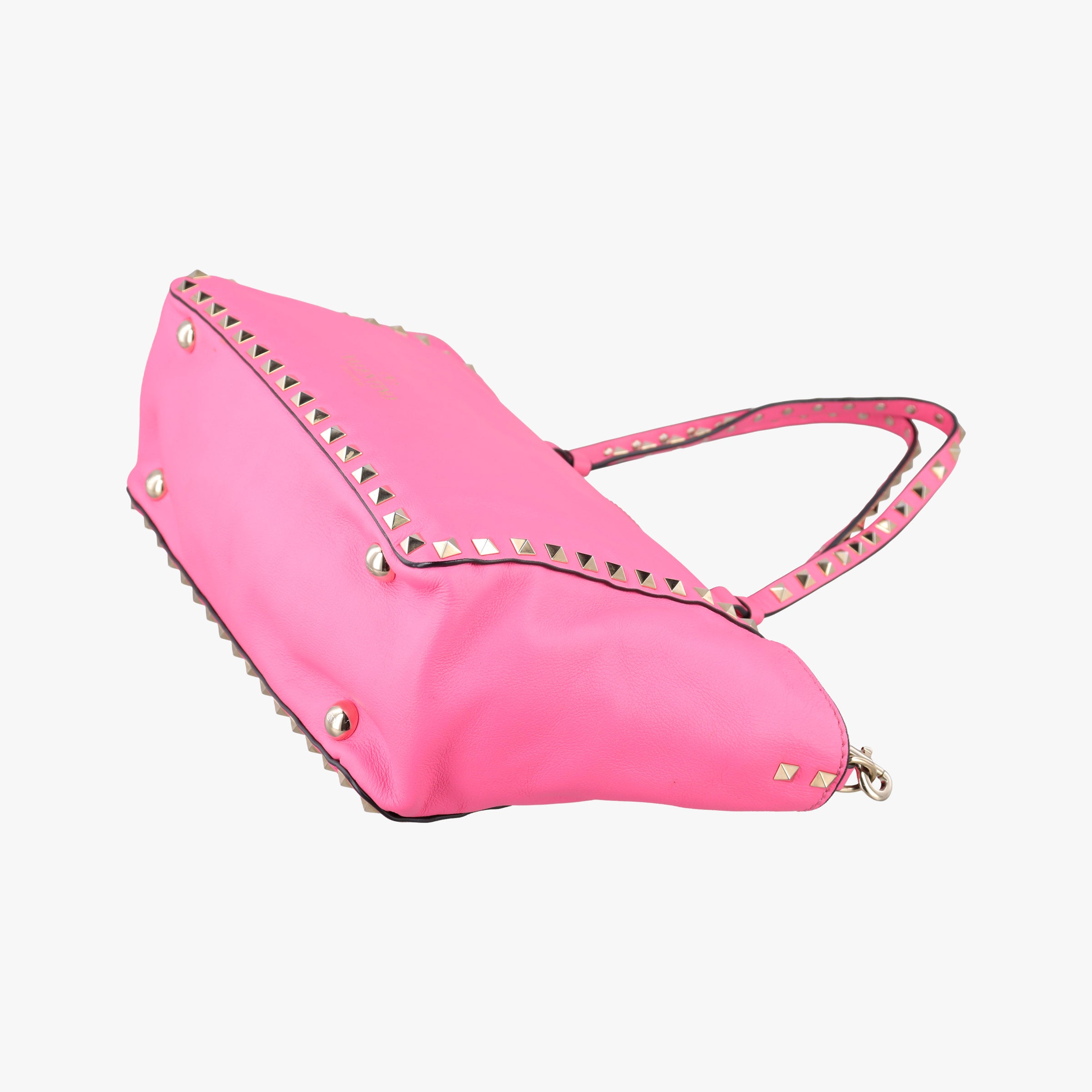 Pre-owned Valentino Rockstud Pink Leather  shoulderbag | stylenewstar