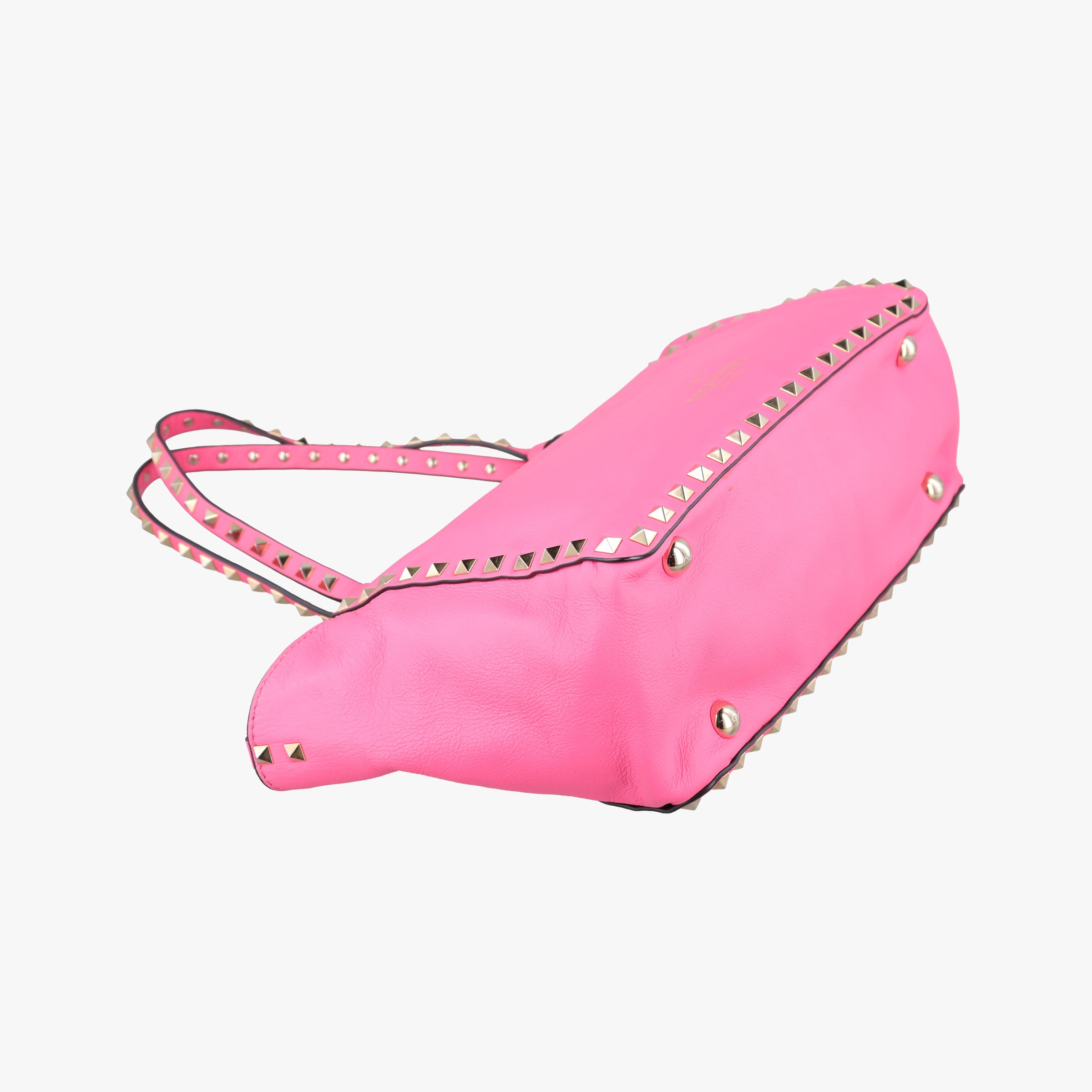 Pre-owned Valentino Rockstud Pink Leather  shoulderbag | stylenewstar