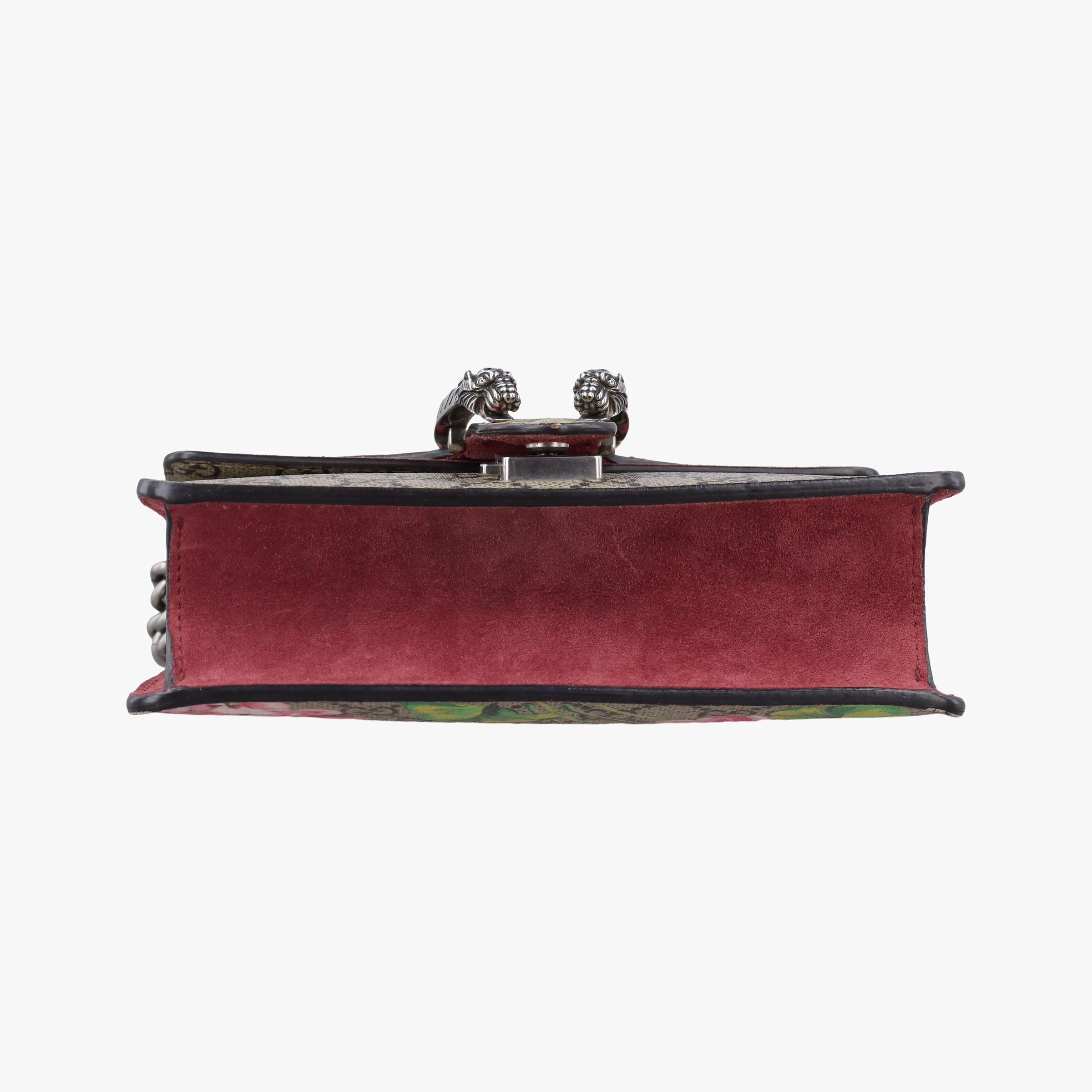 Pre-owned Gucci Dionysus beige×red×multicolor PVC coated canvas × suede 421970 shoulderbag | stylenewstar
