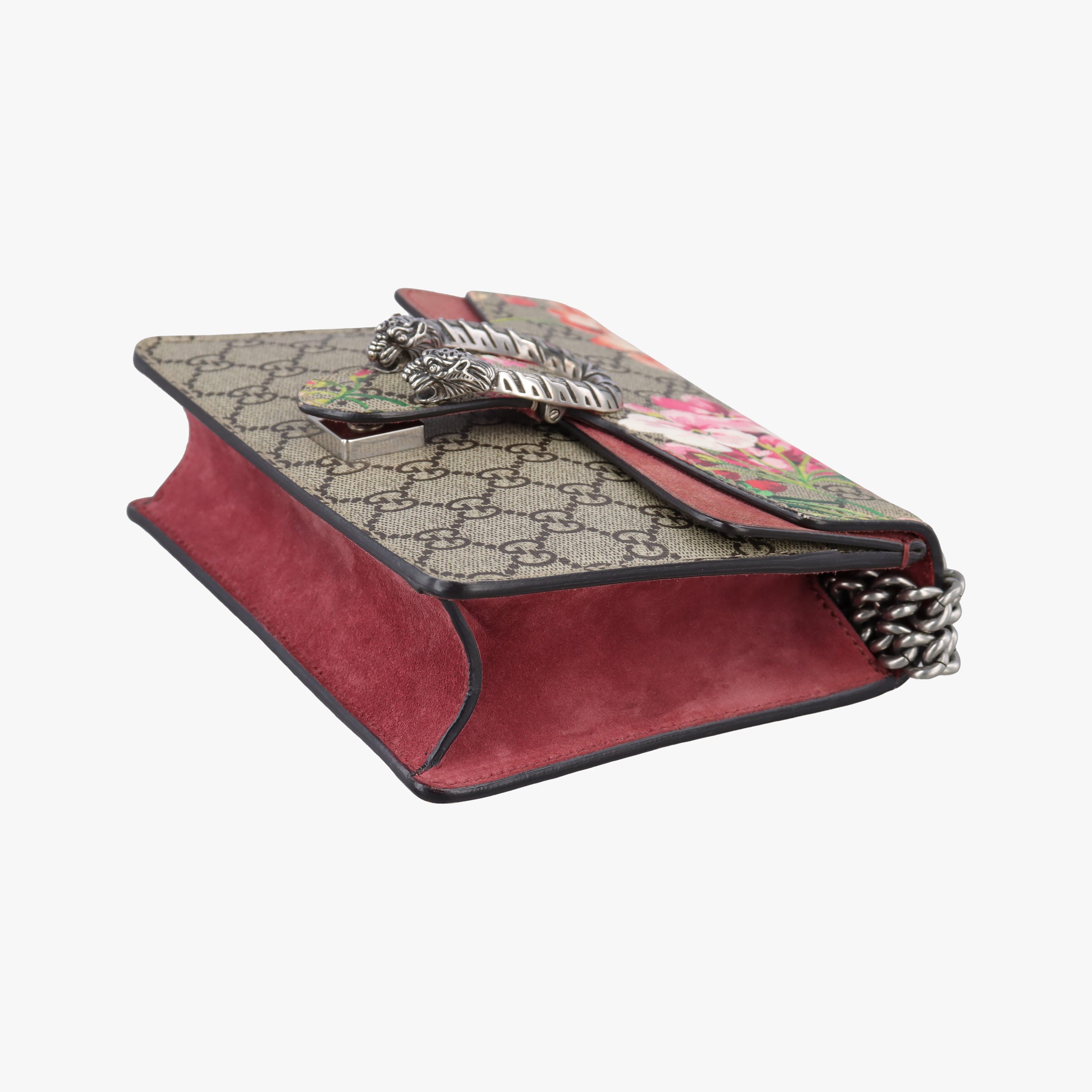 Pre-owned Gucci Dionysus beige×red×multicolor PVC coated canvas × suede 421970 shoulderbag | stylenewstar