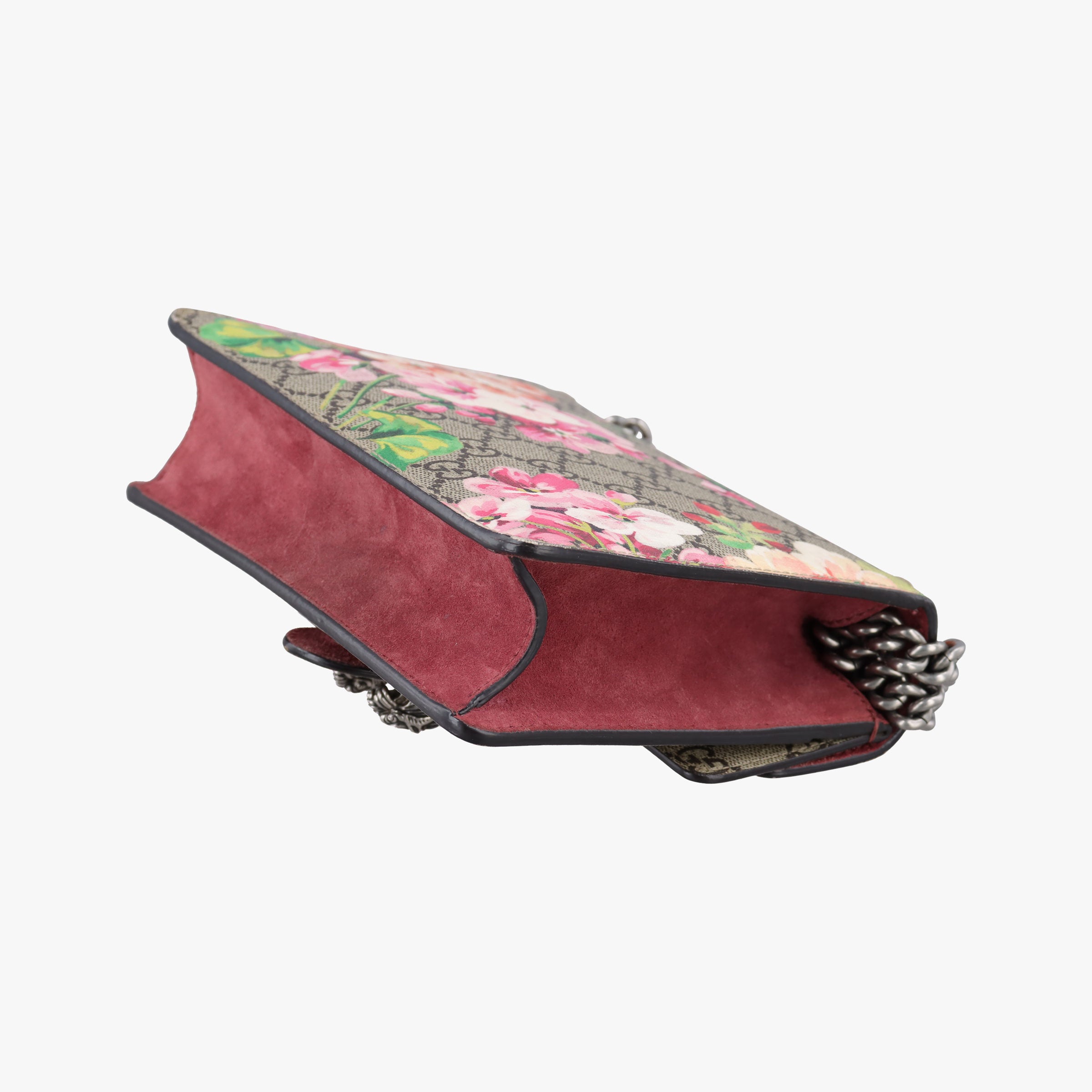 Pre-owned Gucci Dionysus beige×red×multicolor PVC coated canvas × suede 421970 shoulderbag | stylenewstar