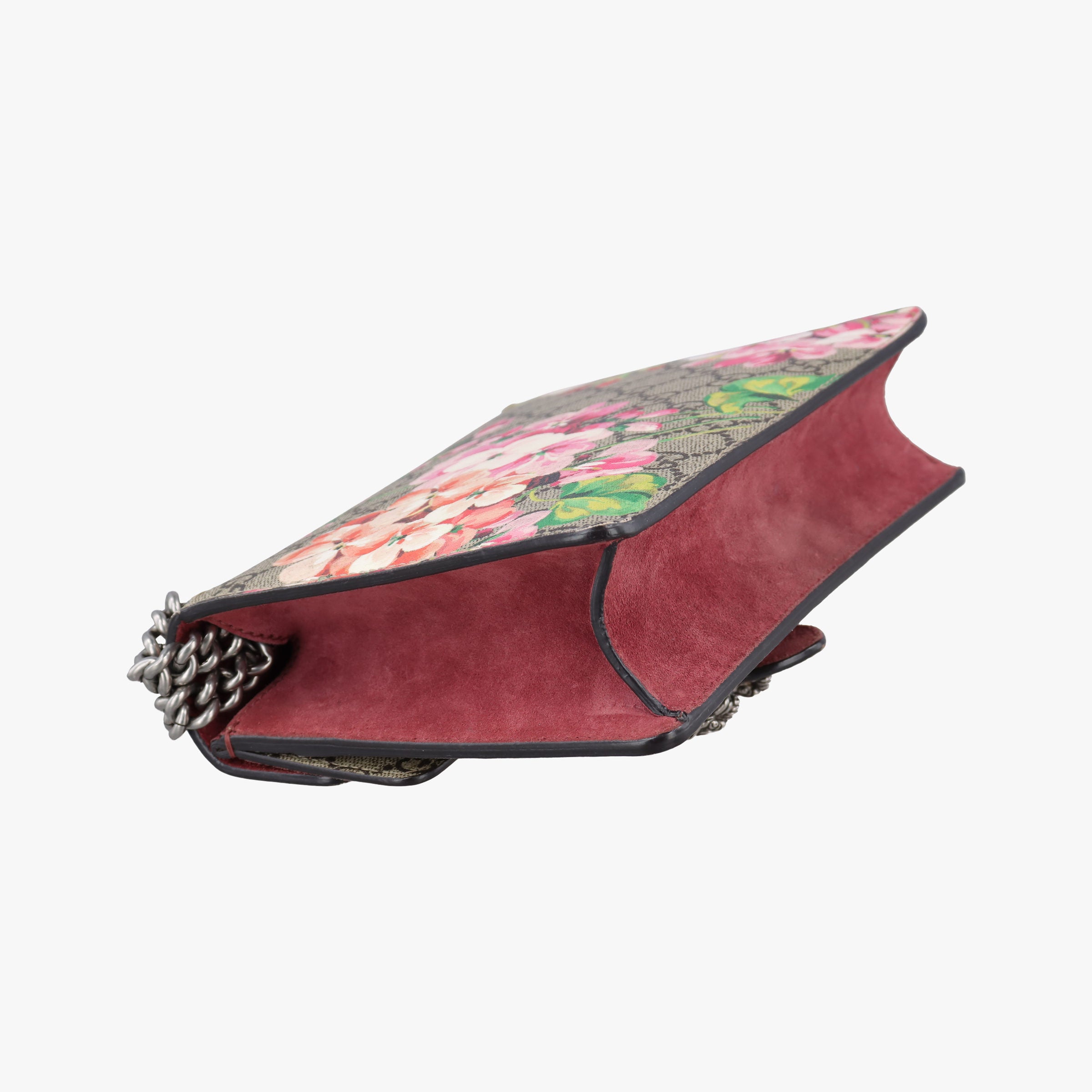 Pre-owned Gucci Dionysus beige×red×multicolor PVC coated canvas × suede 421970 shoulderbag | stylenewstar