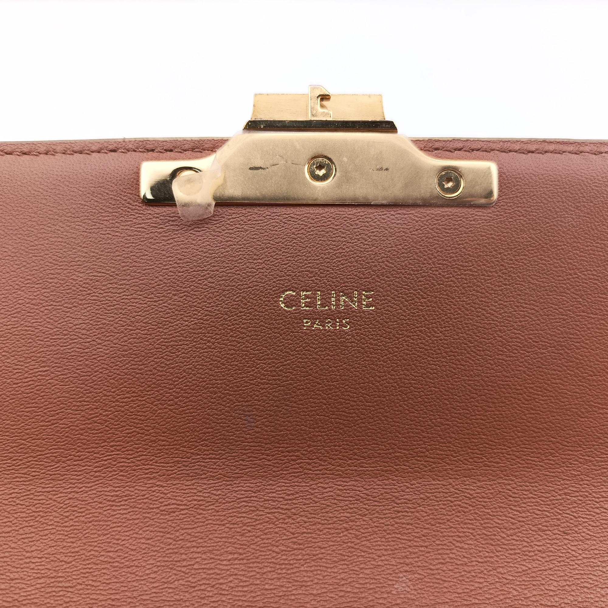 Vintage Celine Teen Triomphe White PVC coated canvas  shoulderbag | stylenewstar