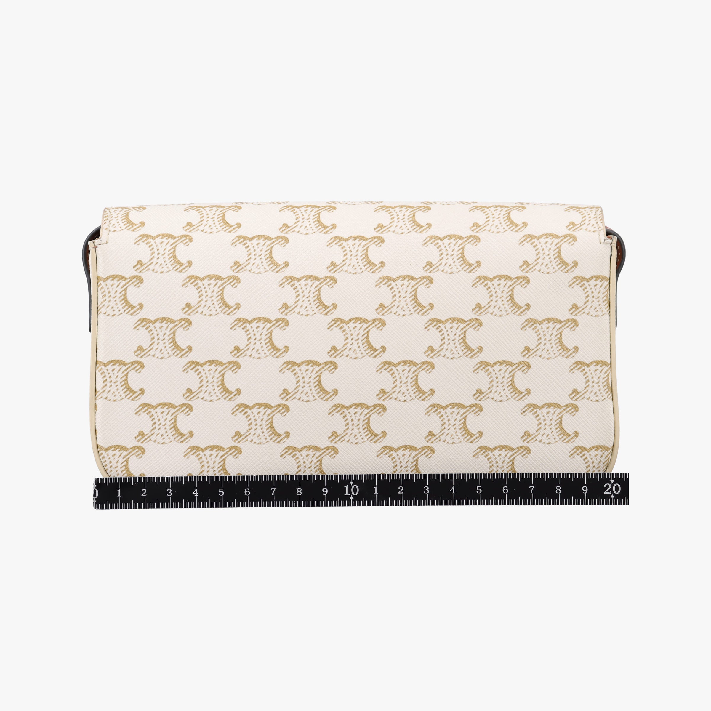 Vintage Celine Teen Triomphe White PVC coated canvas  shoulderbag | stylenewstar