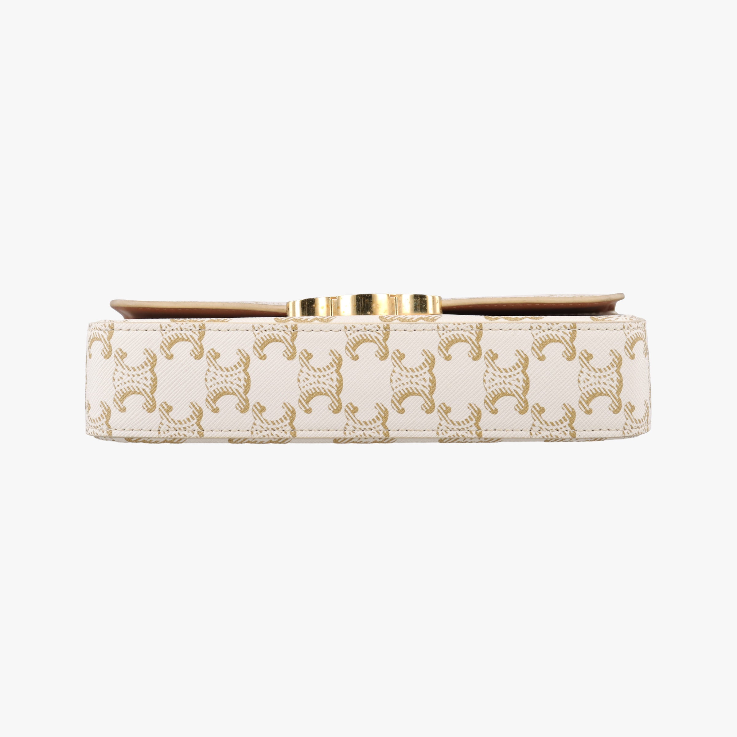 Vintage Celine Teen Triomphe White PVC coated canvas  shoulderbag | stylenewstar
