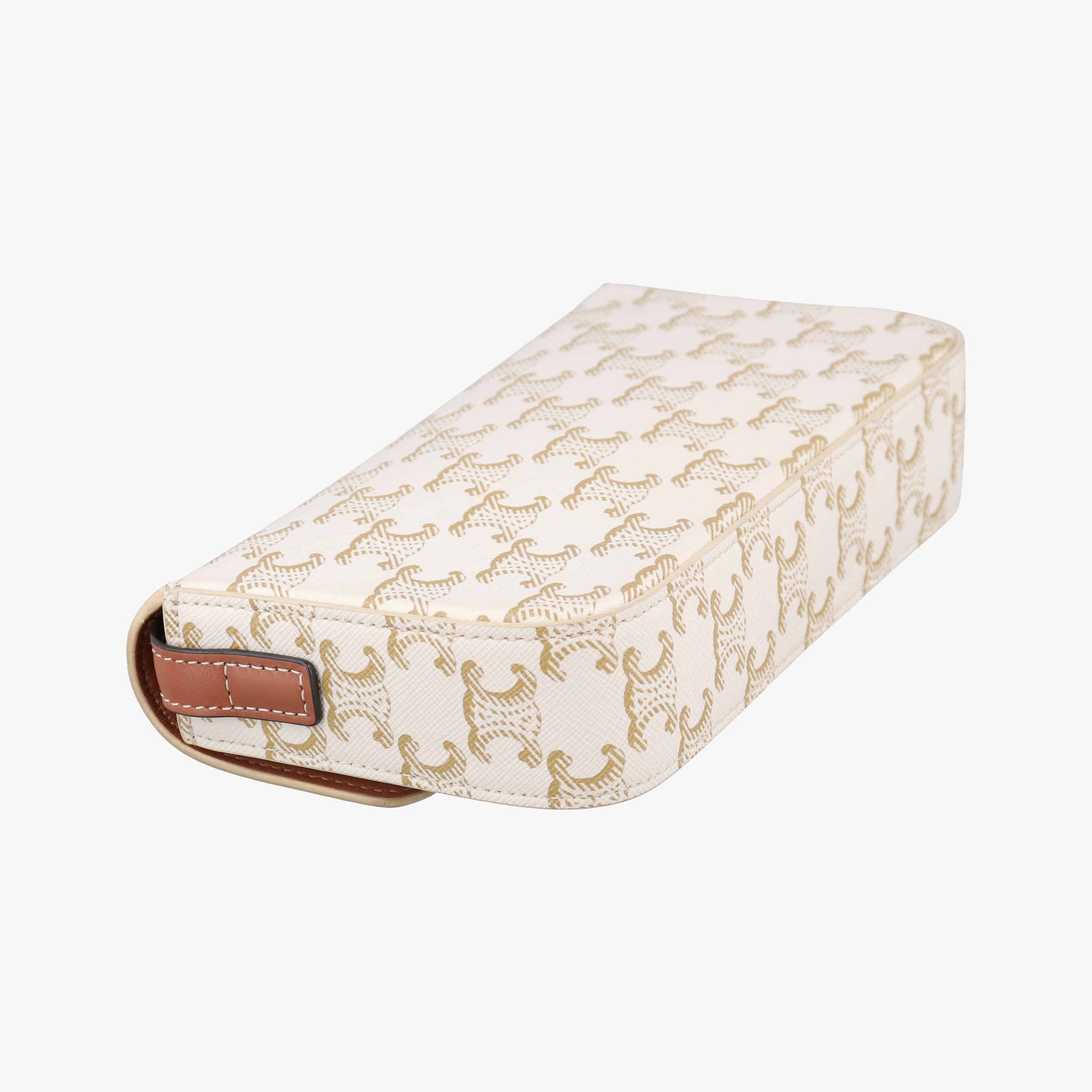 Vintage Celine Teen Triomphe White PVC coated canvas  shoulderbag | stylenewstar