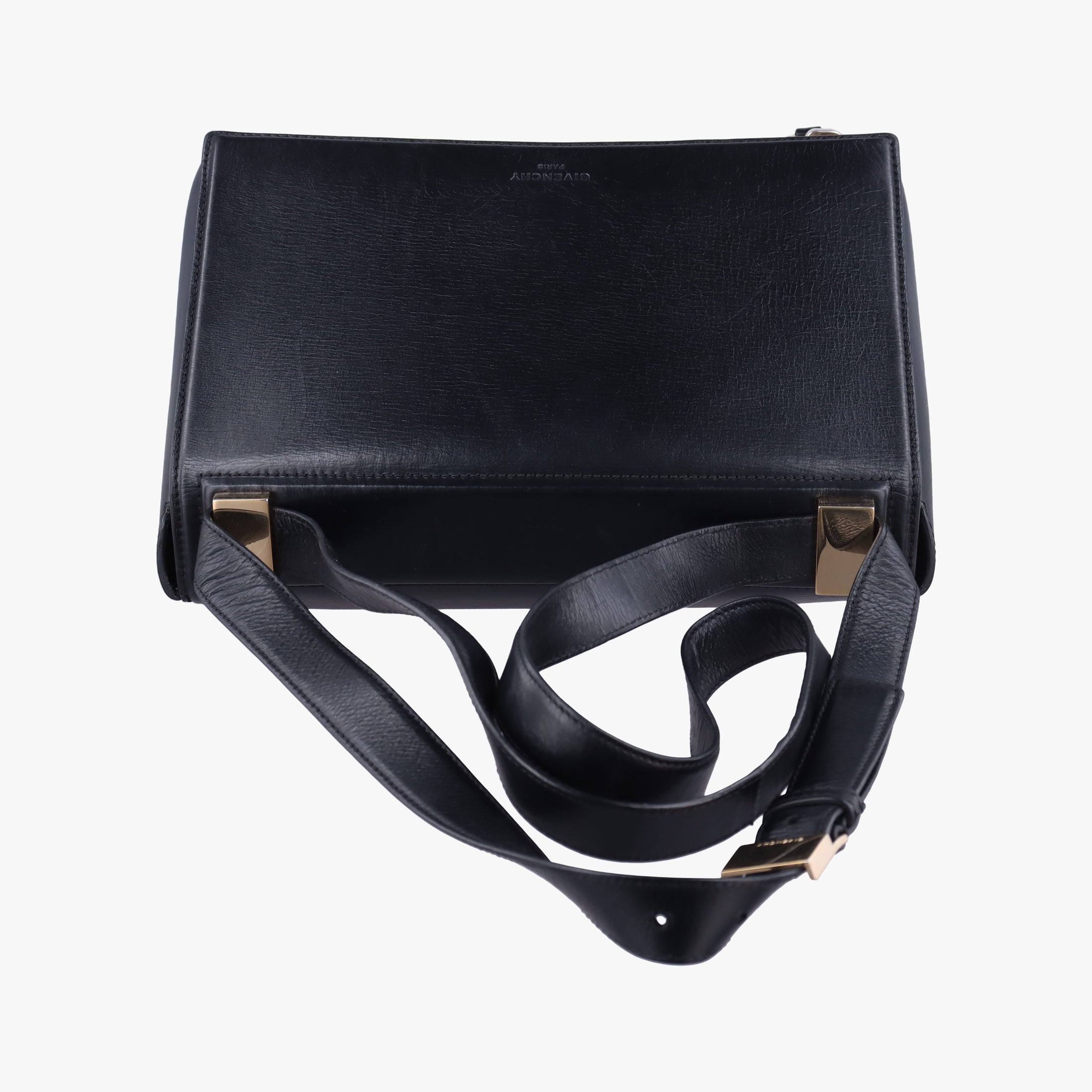 Pre-owned Givenchy Pandora Black Leather  shoulderbag | stylenewstar
