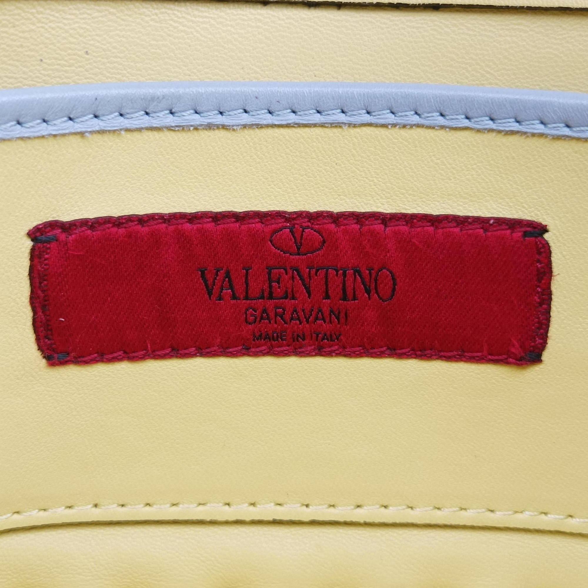 Pre-owned Valentino Rockstud Green x Pink x Yellow x Blue Leather  shoulderbag | stylenewstar