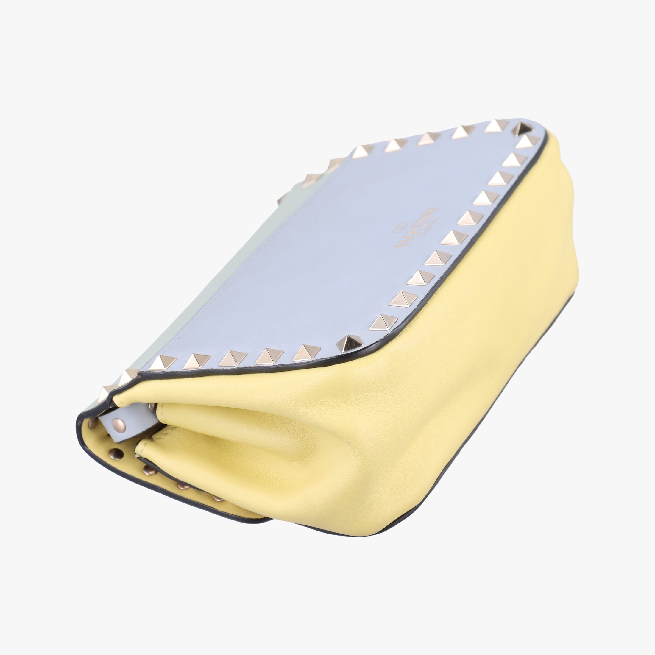 Pre-owned Valentino Rockstud Green x Pink x Yellow x Blue Leather  shoulderbag | stylenewstar