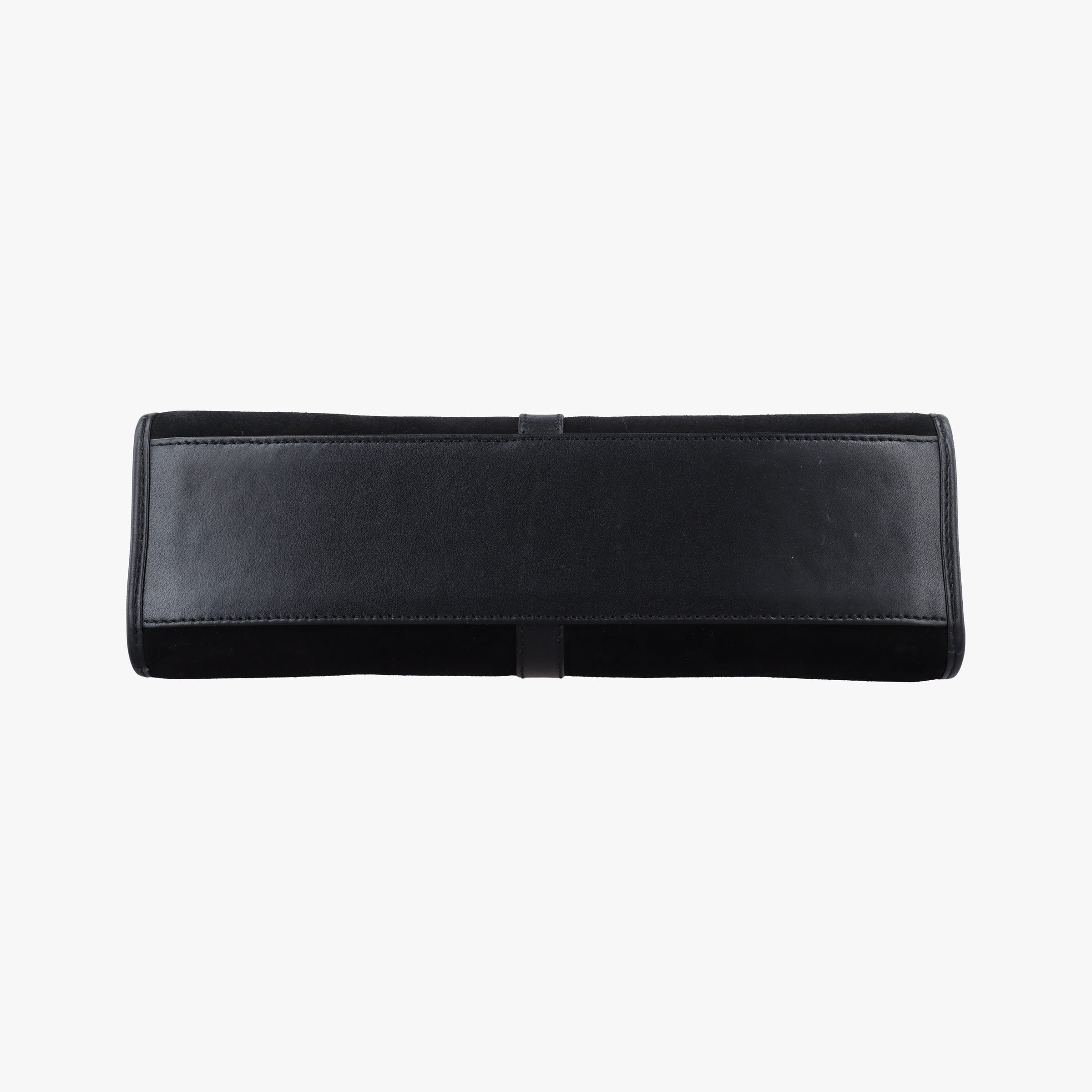 Pre-owned Gucci Jackie Black suede×leather 002106 handbag | stylenewstar