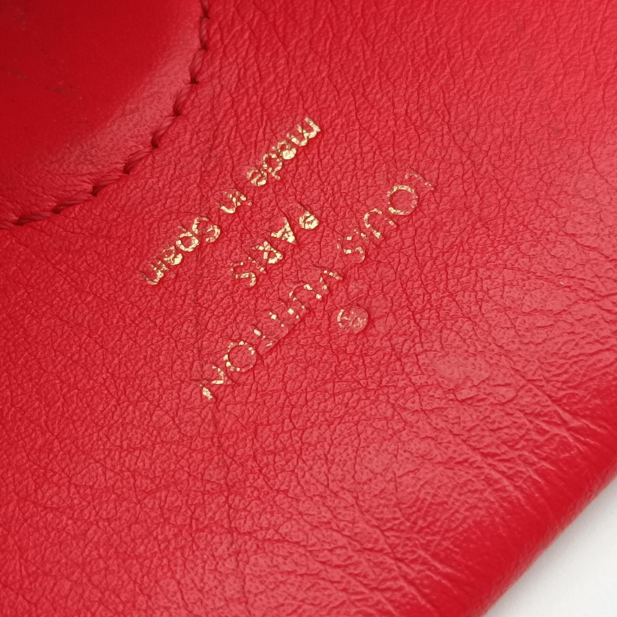 Pre-owned Louis Vuitton Tuileries Besace brown×Red Monogram Canvas×calf leather M43798 shoulderbag | stylenewstar
