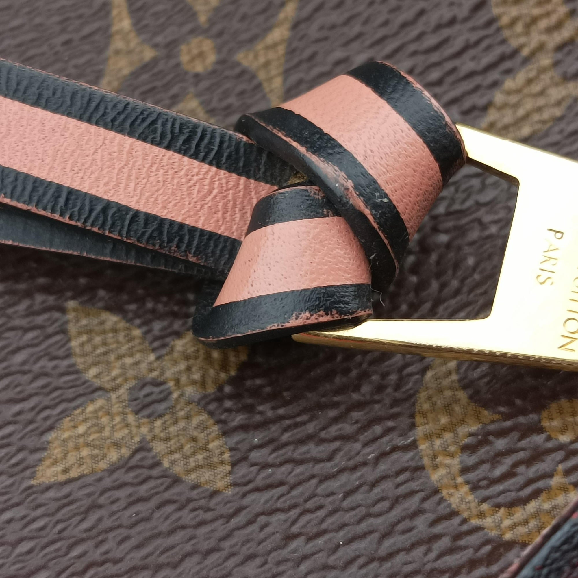 Pre-owned Louis Vuitton Tuileries Besace brown×Red Monogram Canvas×calf leather M43798 shoulderbag | stylenewstar