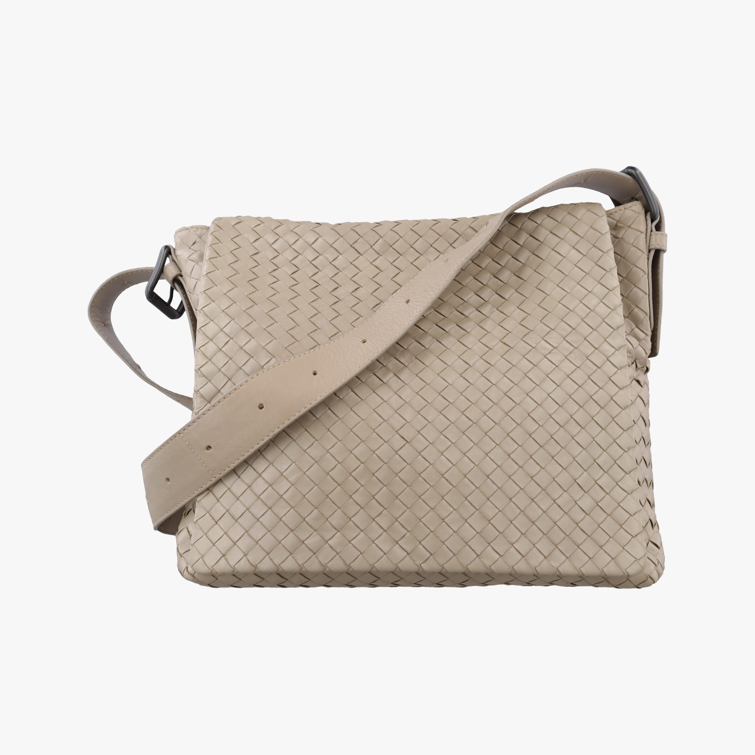 Pre-owned Bottega Veneta Intrecciato Beige lambskin  shoulderbag | stylenewstar