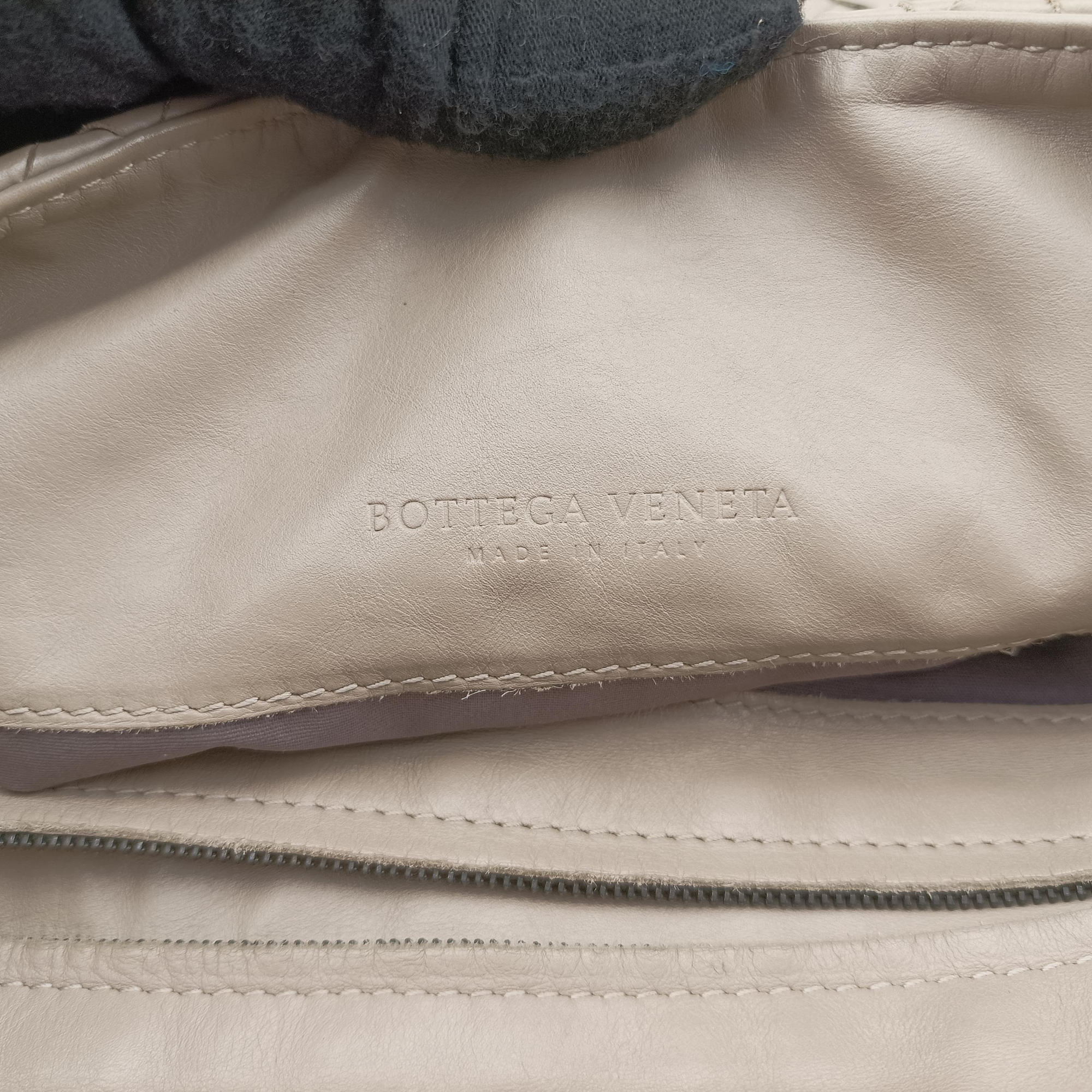 Pre-owned Bottega Veneta Intrecciato Beige lambskin  shoulderbag | stylenewstar