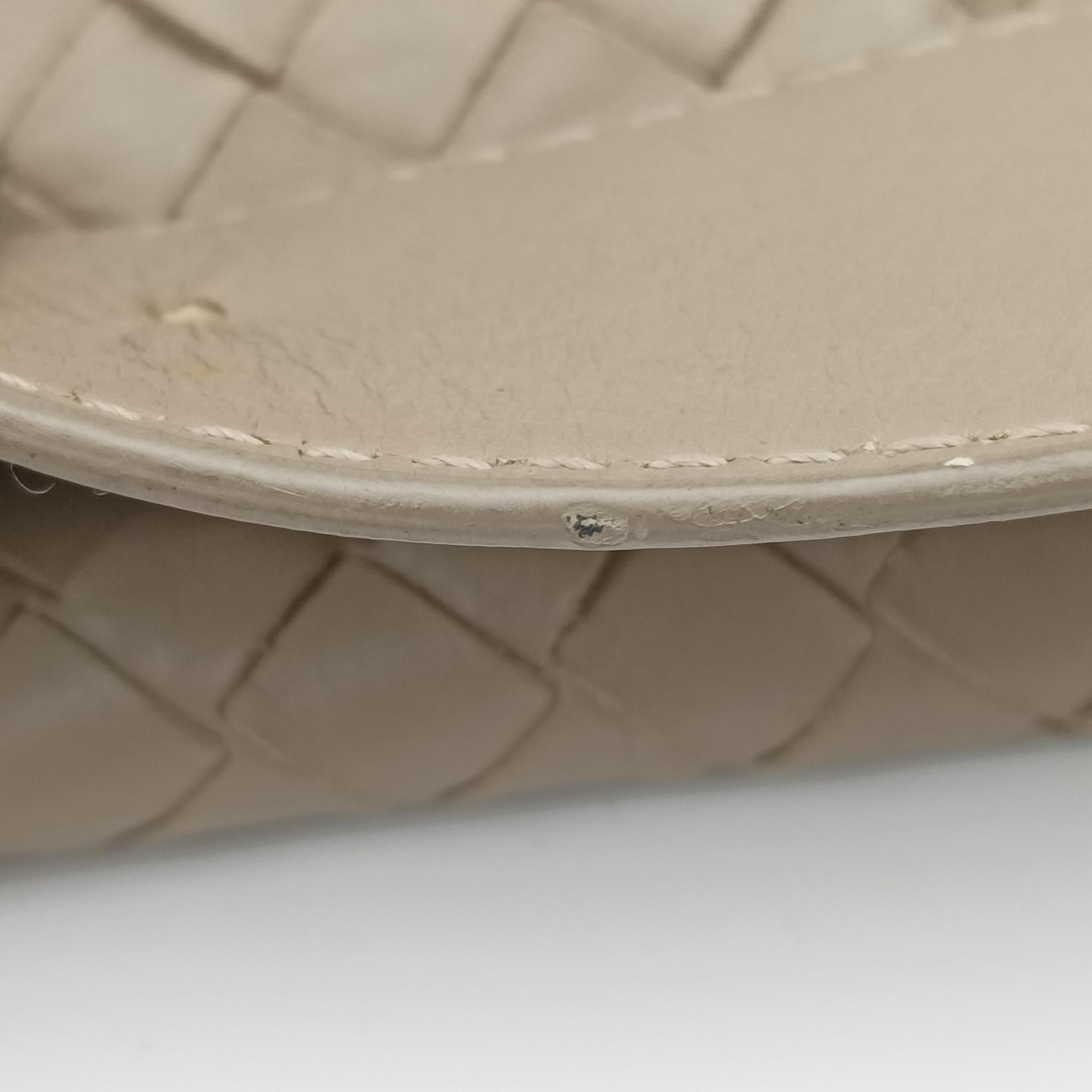 Pre-owned Bottega Veneta Intrecciato Beige lambskin  shoulderbag | stylenewstar