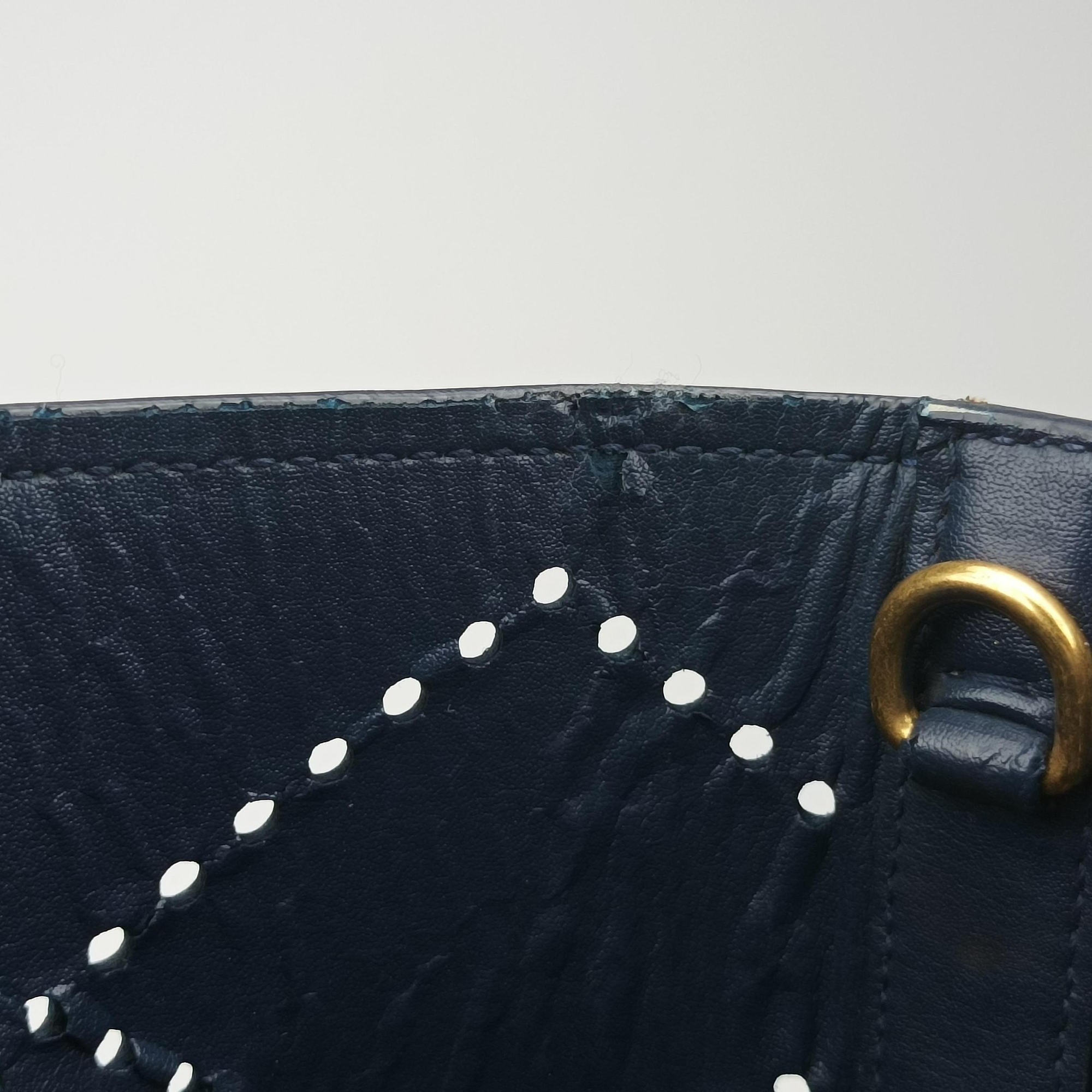 Pre-owned Prada Fori tote Navy Saffiano leather  shoulderbag | stylenewstar