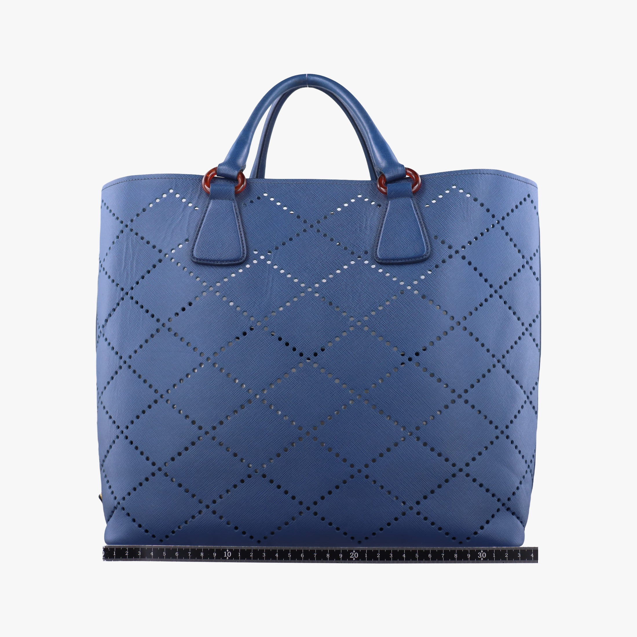 Pre-owned Prada Fori tote Navy Saffiano leather  shoulderbag | stylenewstar